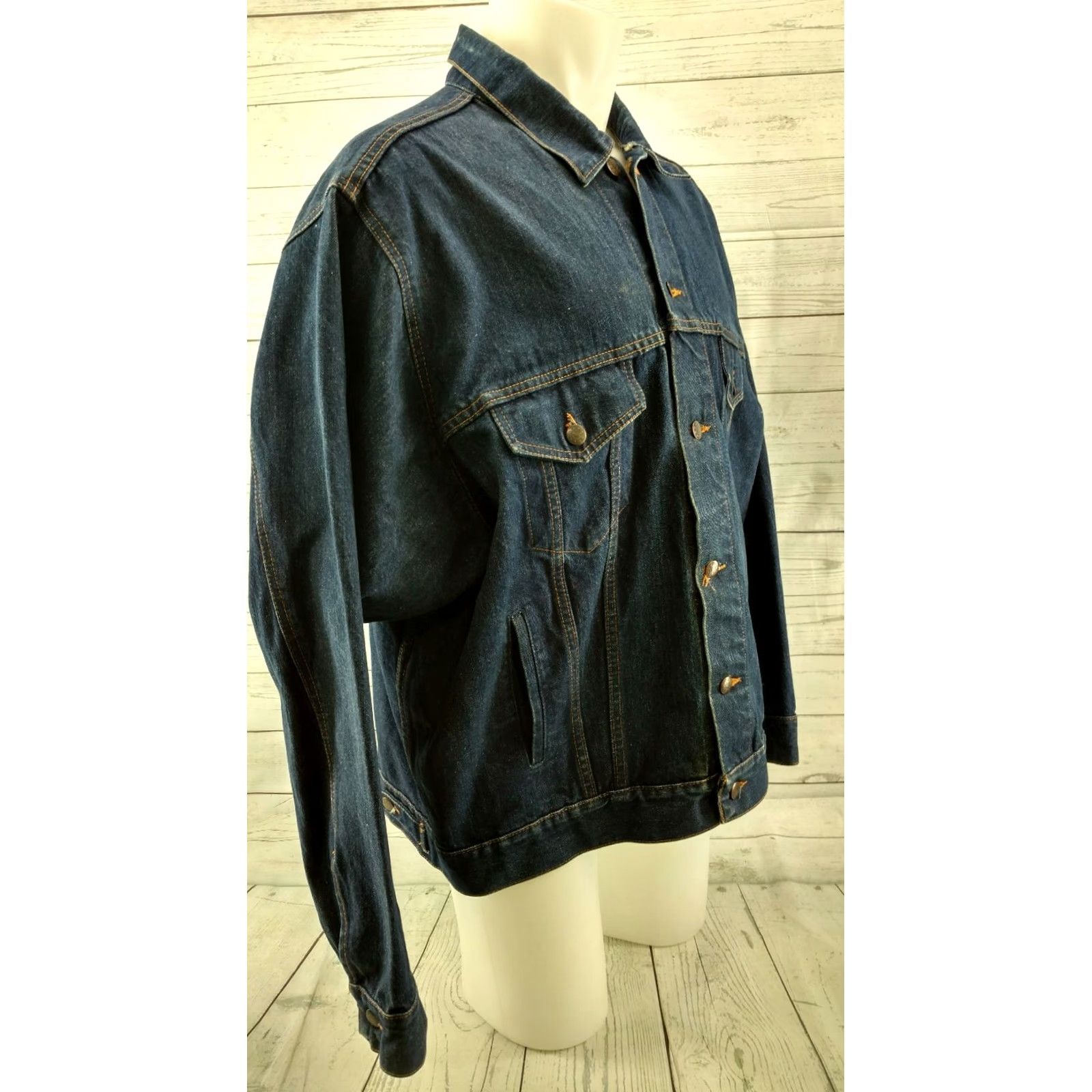 Denime VINTAGE Stagecoach Western Wear Mens 2XL Denim Jean Jacket Blue Jacket Mens 2XL Blue Vintage Stagecoach Western Wear Mens Jacket Blue Denim Size US 39 - 3 Thumbnail
