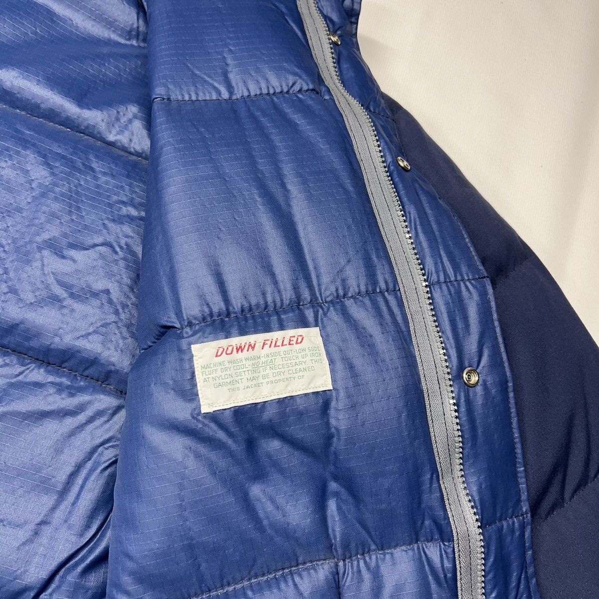 Vintage VTG 10X Down Jacket Blue Puffer Coat Zip Pocket Work Retro Size US XL / EU 56 / 4 - 12 Thumbnail