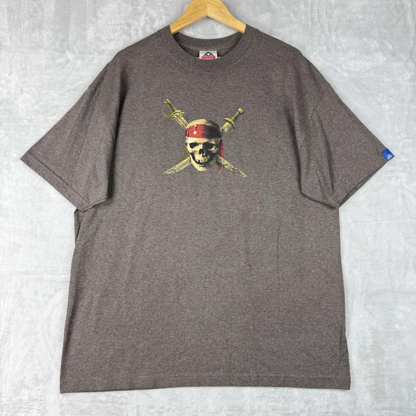 Disney VTG Pirates of the Caribbean Skull T Shirt Mens XL Disney Size US XL / EU 56 / 4 - 10 Thumbnail