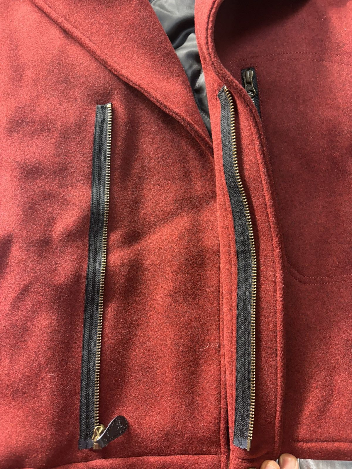 I. Spiewak And Sons Spiewak X Karmaloop Wool PeacoatJacket – Red – Size L Size US L / EU 52-54 / 3 - 5 Thumbnail