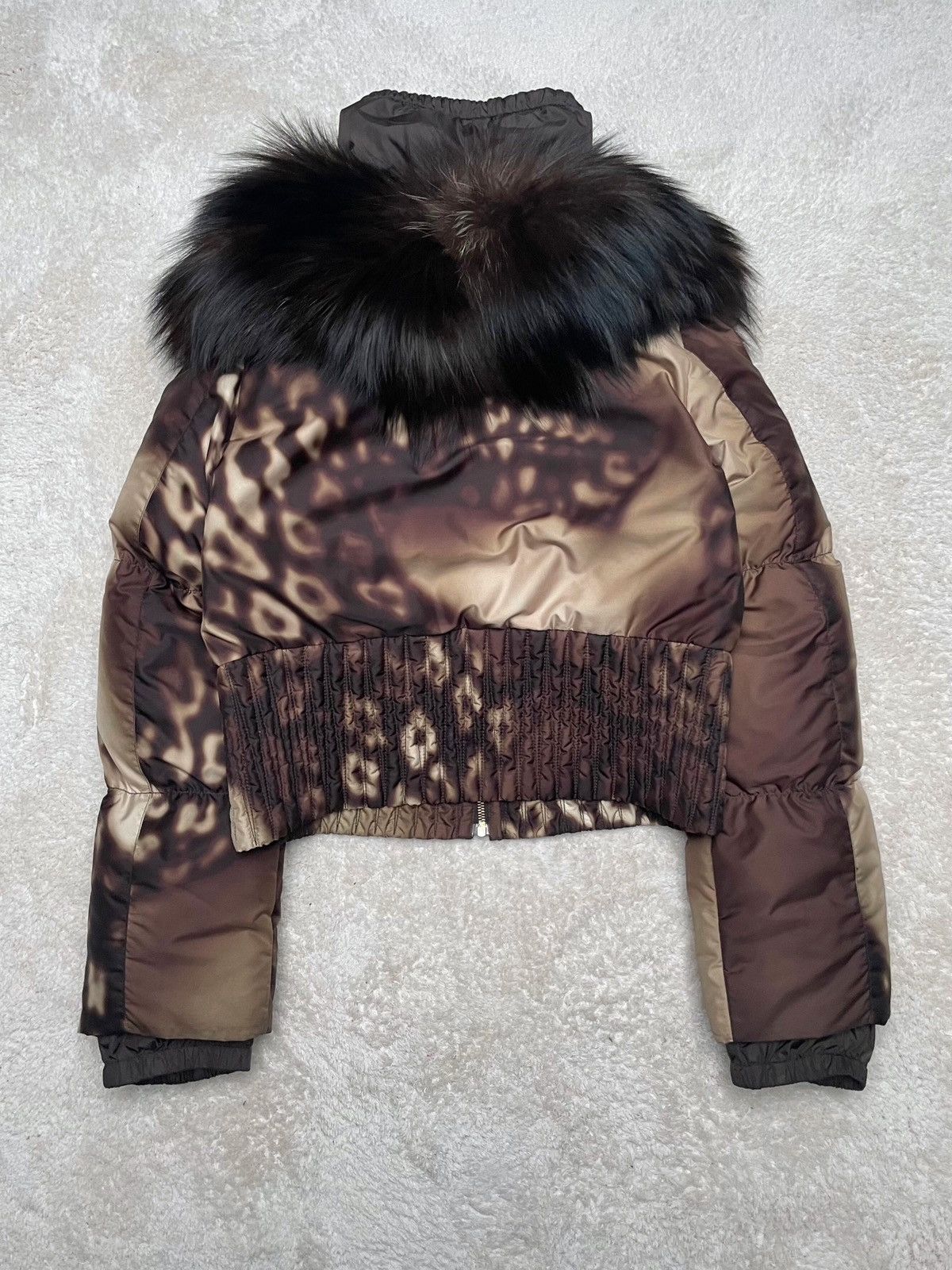 Prada 2000's Prada Leopard Fur Neck Down Jacket Size M / US 6-8 / IT 42-44 - 2 Thumbnail