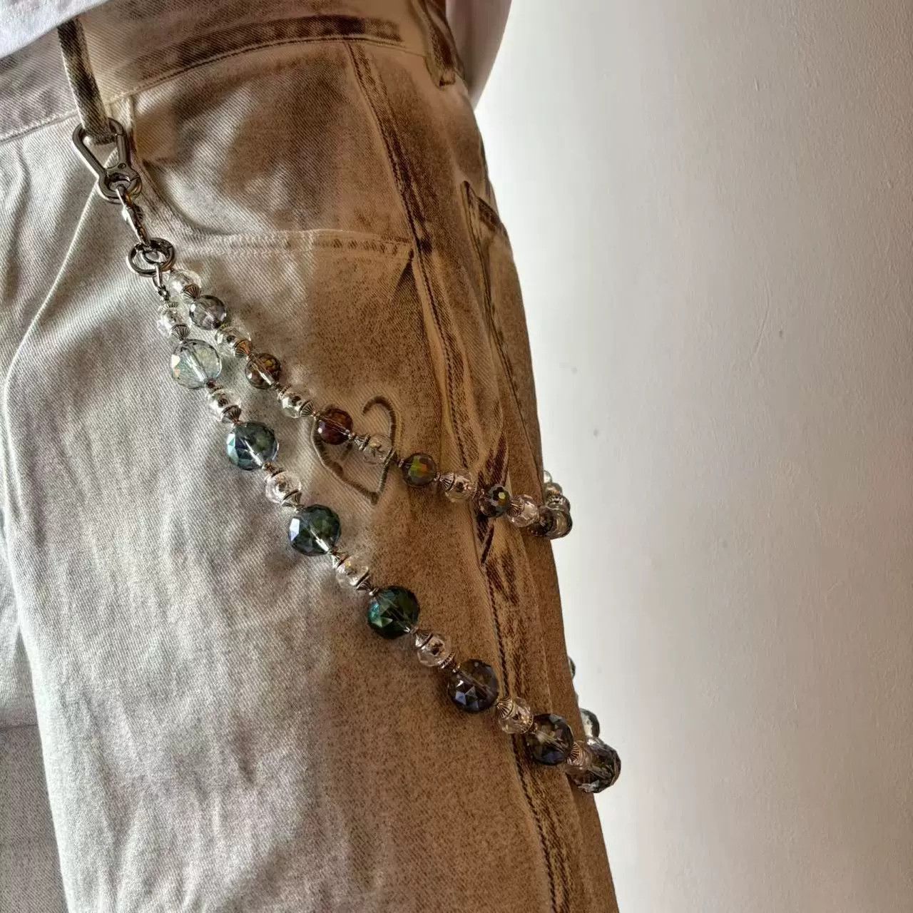 Vintage Retro hip-hop punk style jeans waist chain Size ONE SIZE - 2 Thumbnail