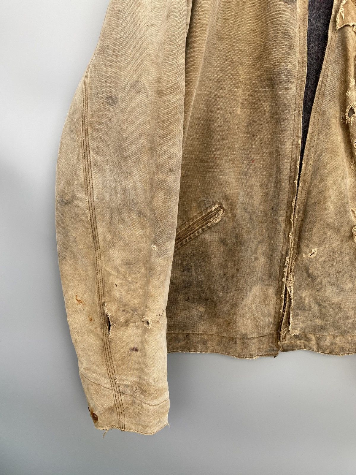 Carhartt 1990s Thrashed Carhartt Detroit Jacket Size US L / EU 52-54 / 3 - 3 Thumbnail