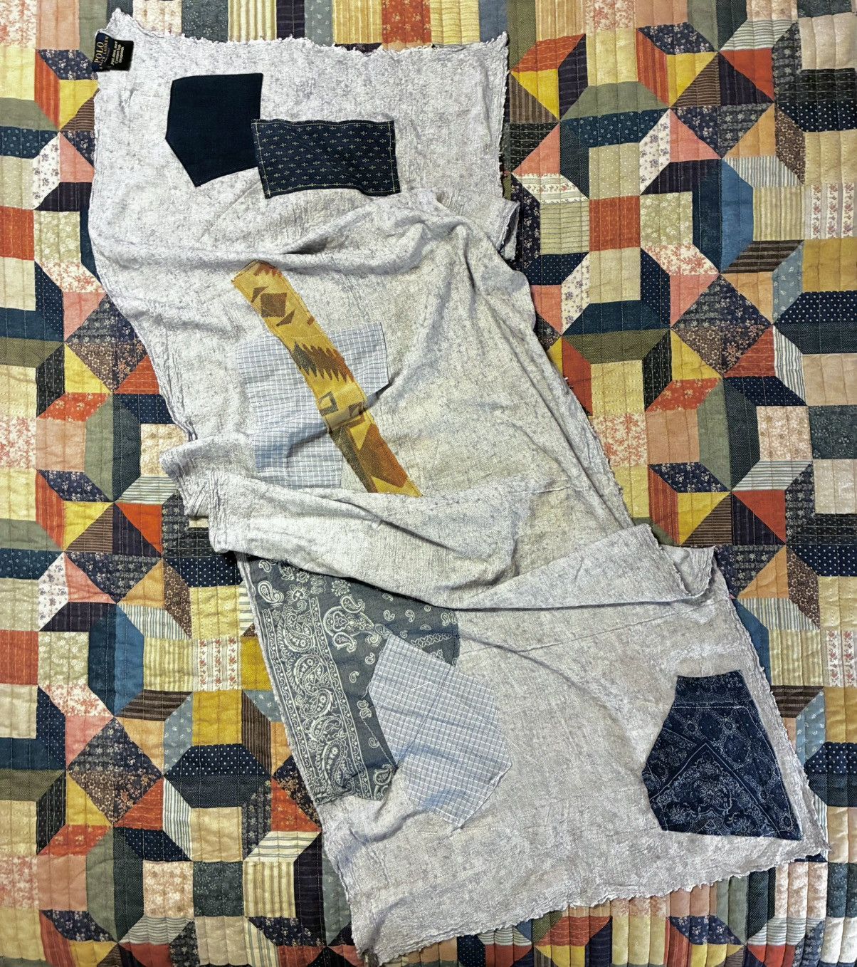 Polo Ralph Lauren CUSTOM POLO RALPH LAUREN PATCHWORK SCARF Size ONE SIZE - 6 Thumbnail