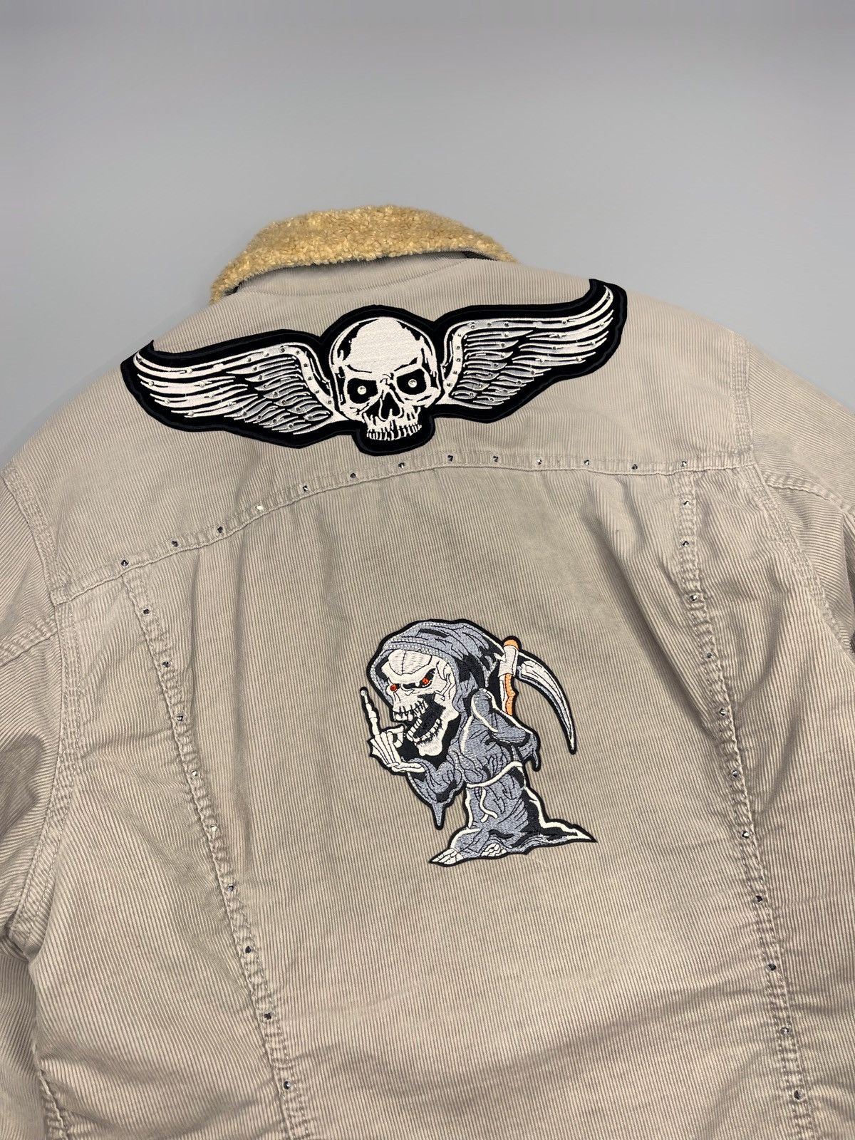 Designer × Levi's Levis Sherpa Skull Velvet Jacket Size US L / EU 52-54 / 3 - 7 Thumbnail