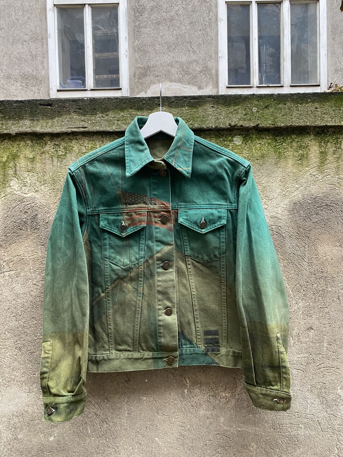 Calvin Klein 205W39NYC Calvin Klein By RAF Simons Overprinted Denim Jacket Size US S / EU 44-46 / 1 - 2 Thumbnail