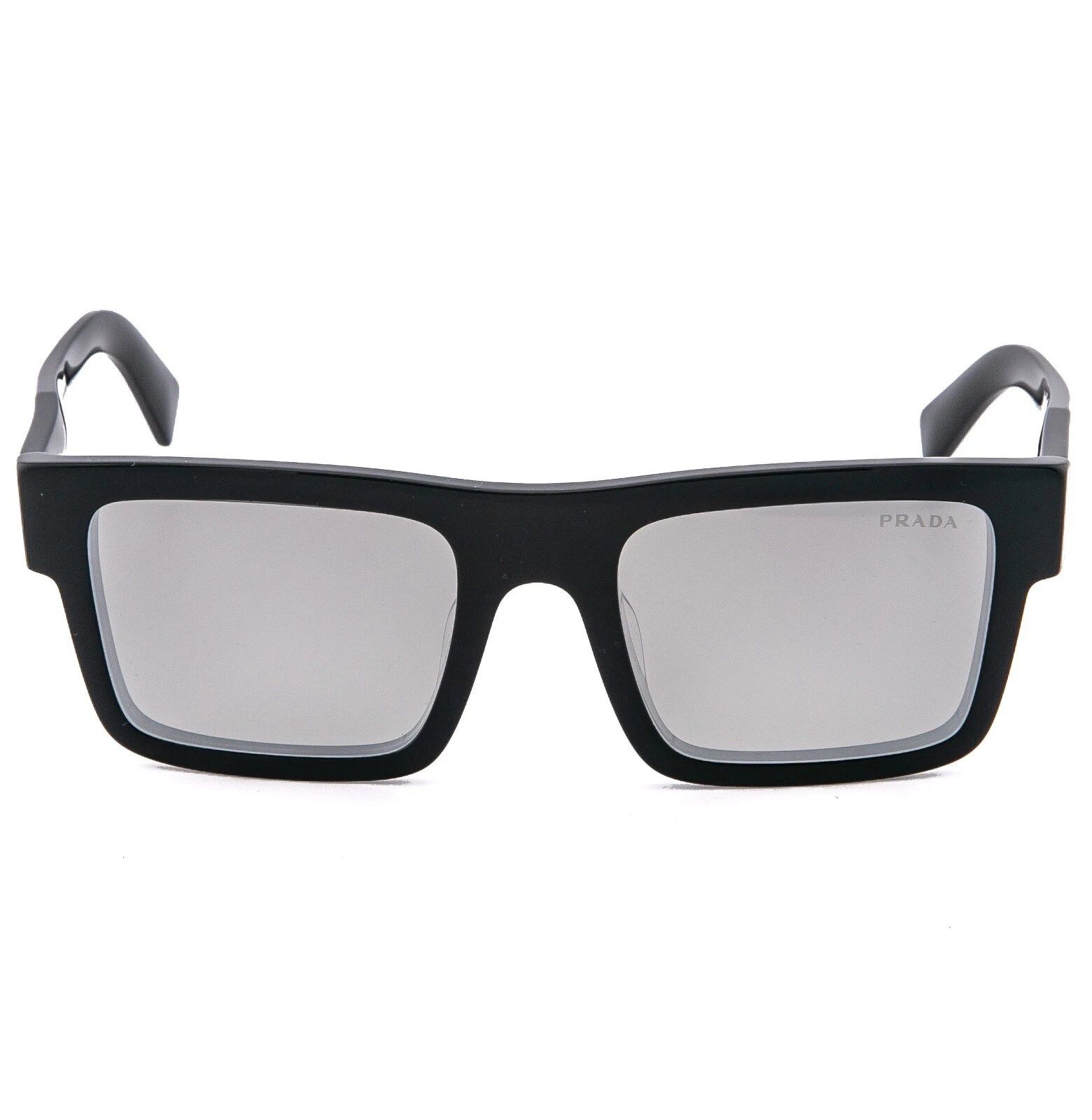 Prada PRADA 19W SYMBOLE Black Silver Mirror Classic PR19WS Size ONE SIZE - 4 Thumbnail