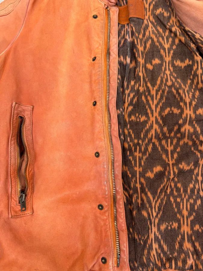 Giorgio Brato Giorgio Brato Eroded Orange Leather Jacket Size US S / EU 44-46 / 1 - 13 Thumbnail