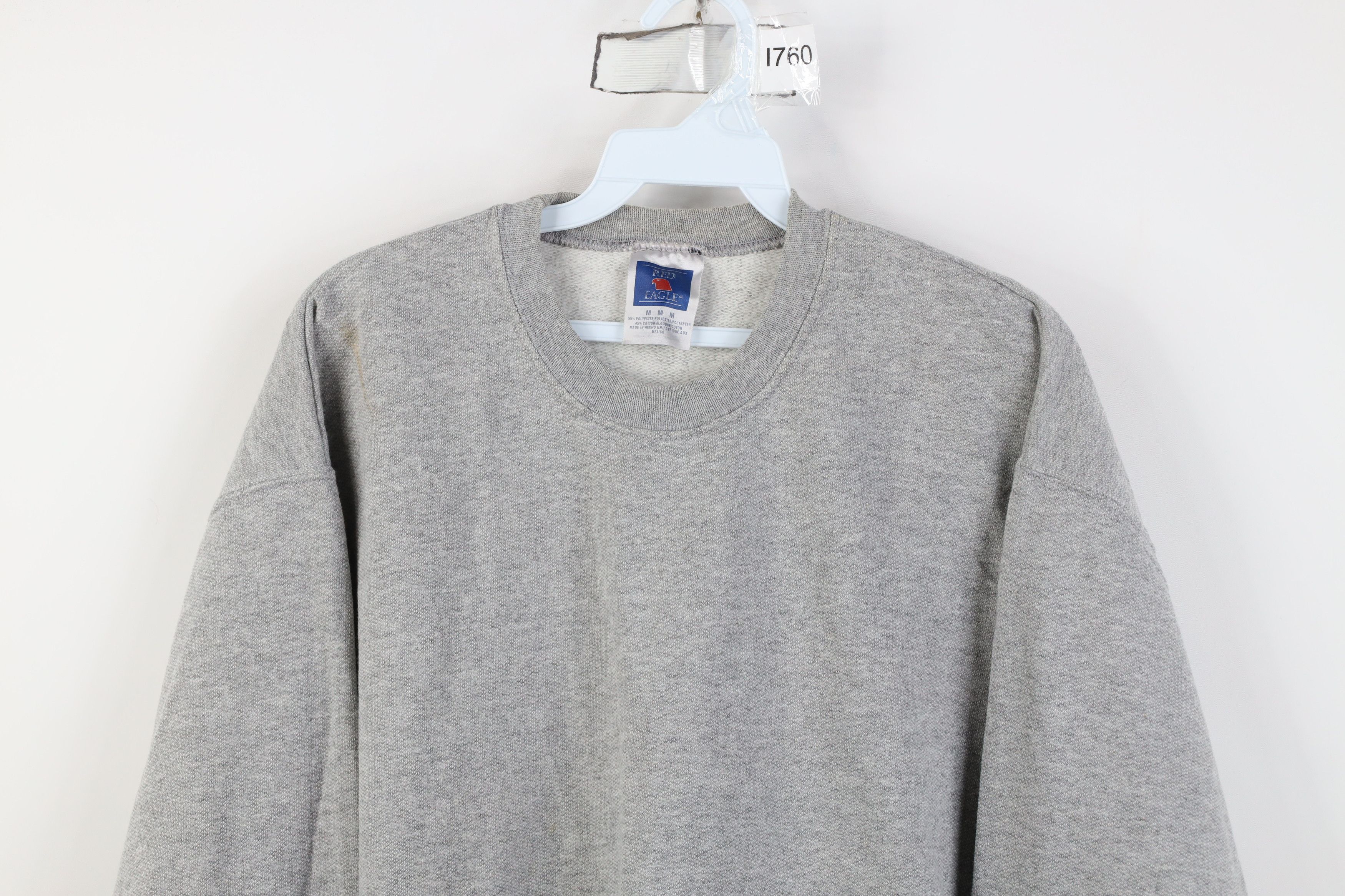 Vintage Vintage 90s Y2K Streetwear Blank Crewneck Sweatshirt Gray Size US M / EU 48-50 / 2 - 2 Thumbnail