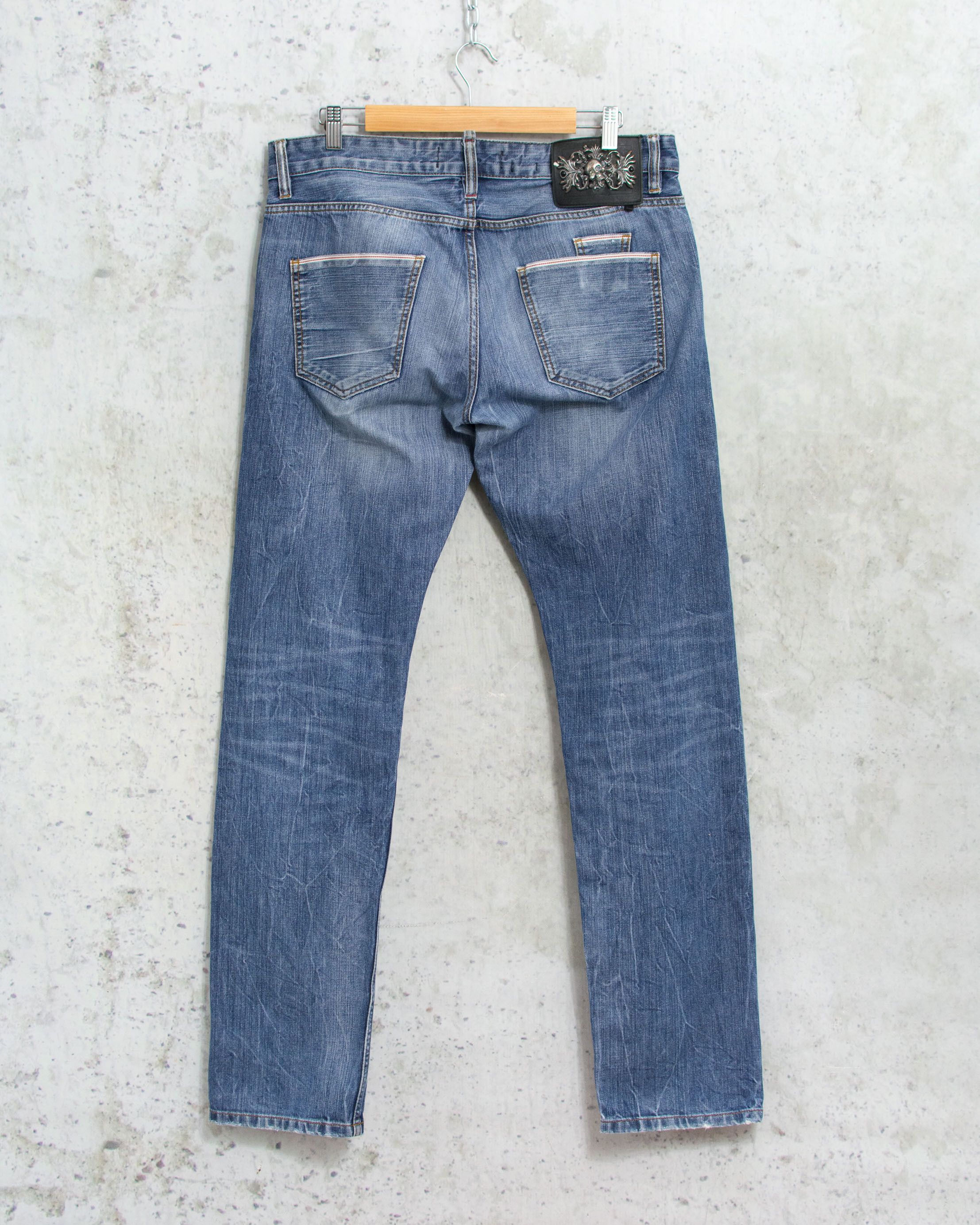Philipp Plein Vintage Philipp Plein Y2K Selvage Jeans - W34 L34 Size US 34 / EU 50 - 4 Thumbnail