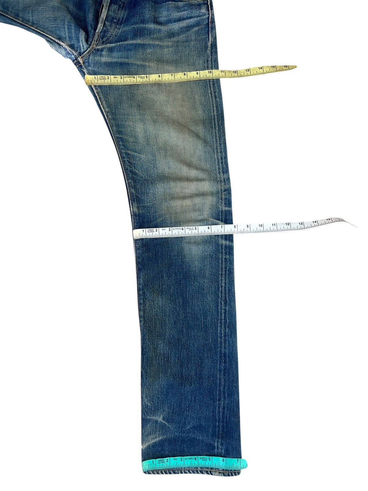 Full Count & Co. Vintage Full Count Trashed Dirty Mud Denim Selvedge Jeans Size US 29 - 5 Thumbnail