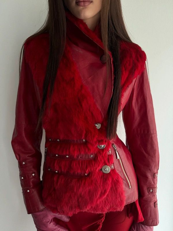 Vintage Real fur jacket and leather Size S / US 4 / IT 40 - 1 Thumbnail