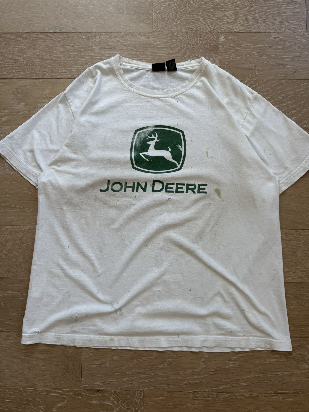 John Deere Thrashed John Deere Logo Shirt Size US XL / EU 56 / 4 - 1 Thumbnail