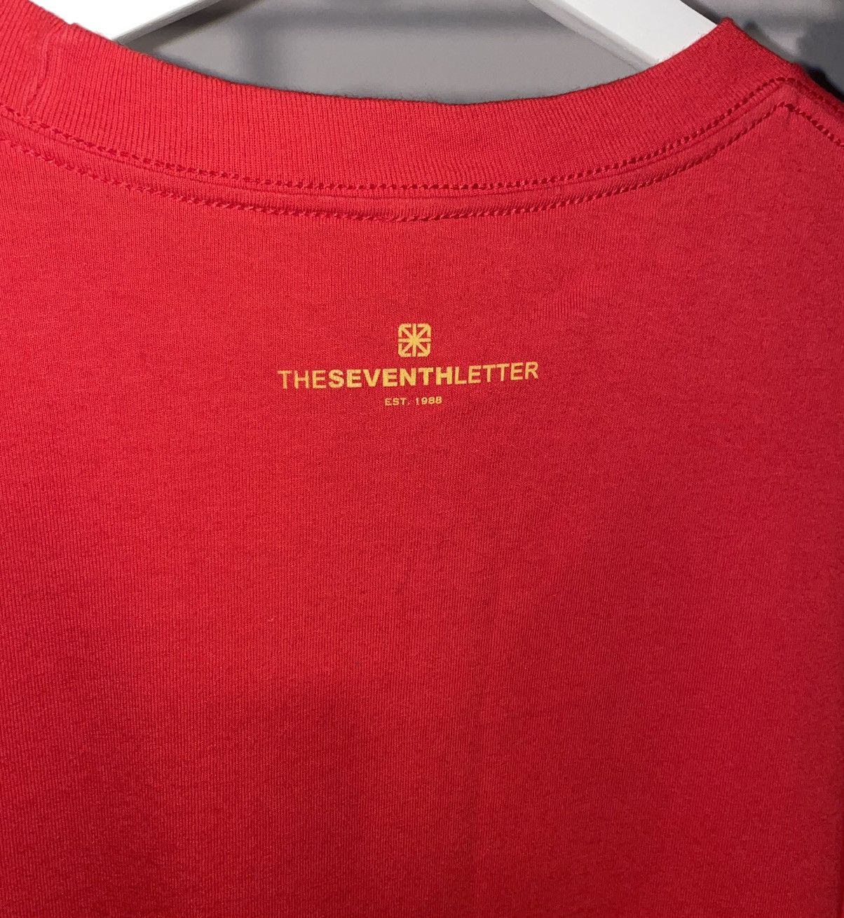 The Seventh Letter The Seventh Letter Black Cat VTG Red T shirt Size US L / EU 52-54 / 3 - 4 Thumbnail