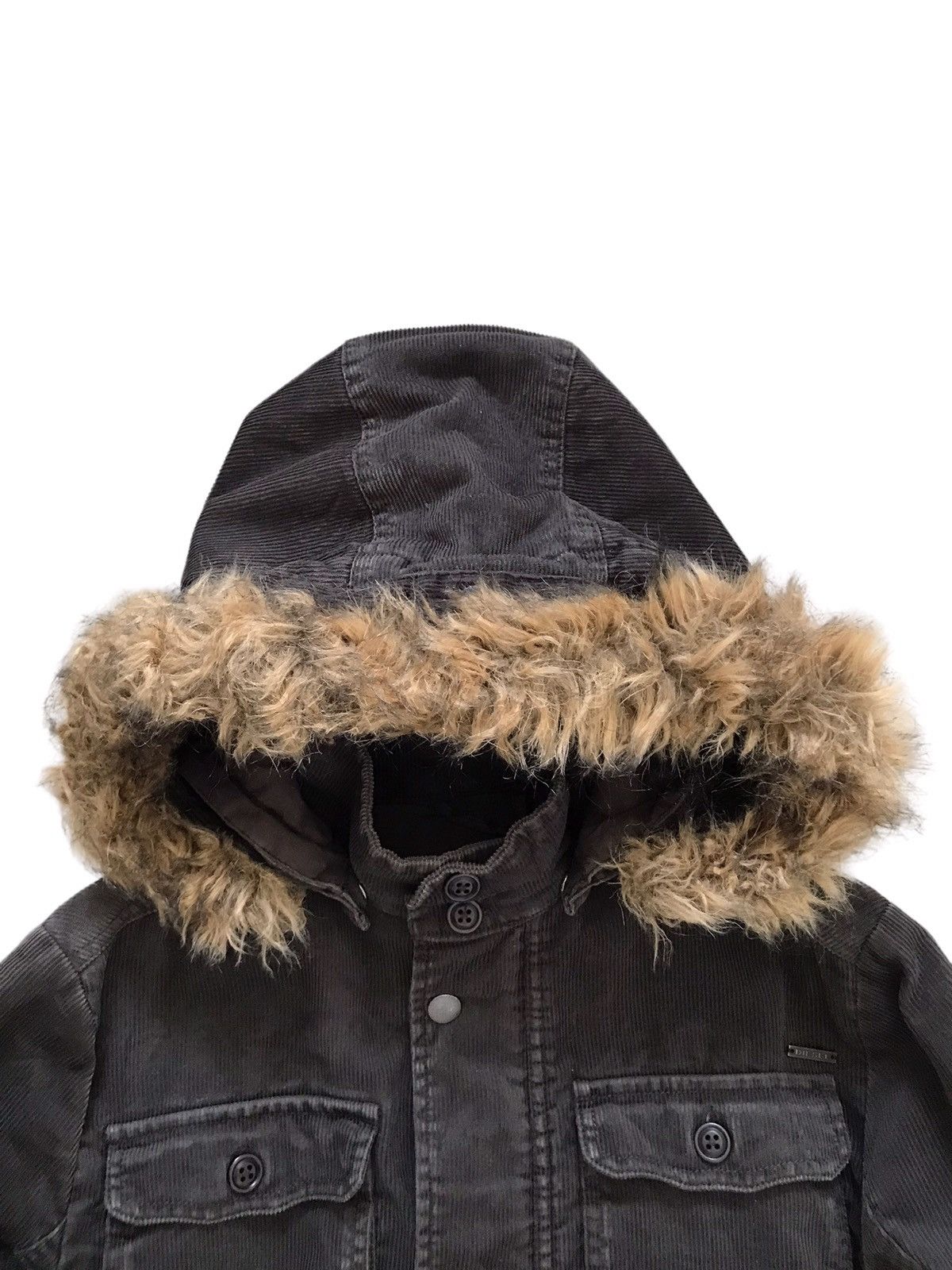 Diesel Diesel M65 Corduroy Shadow Faux Fur Hooded Jacket Size US S / EU 44-46 / 1 - 5 Thumbnail