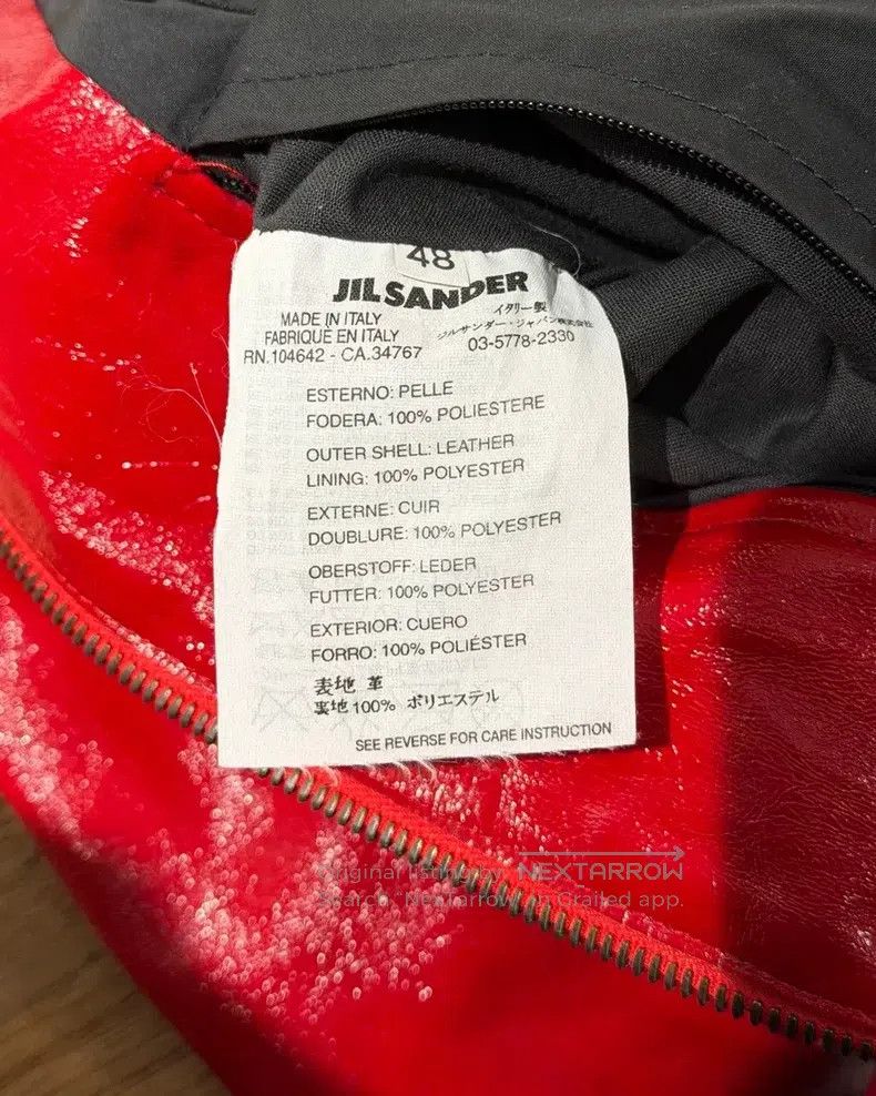 Jil Sander Jil Sander size 48 Red leather bomber jacket Size XS / US 0-2 / IT 36-38 - 8 Thumbnail