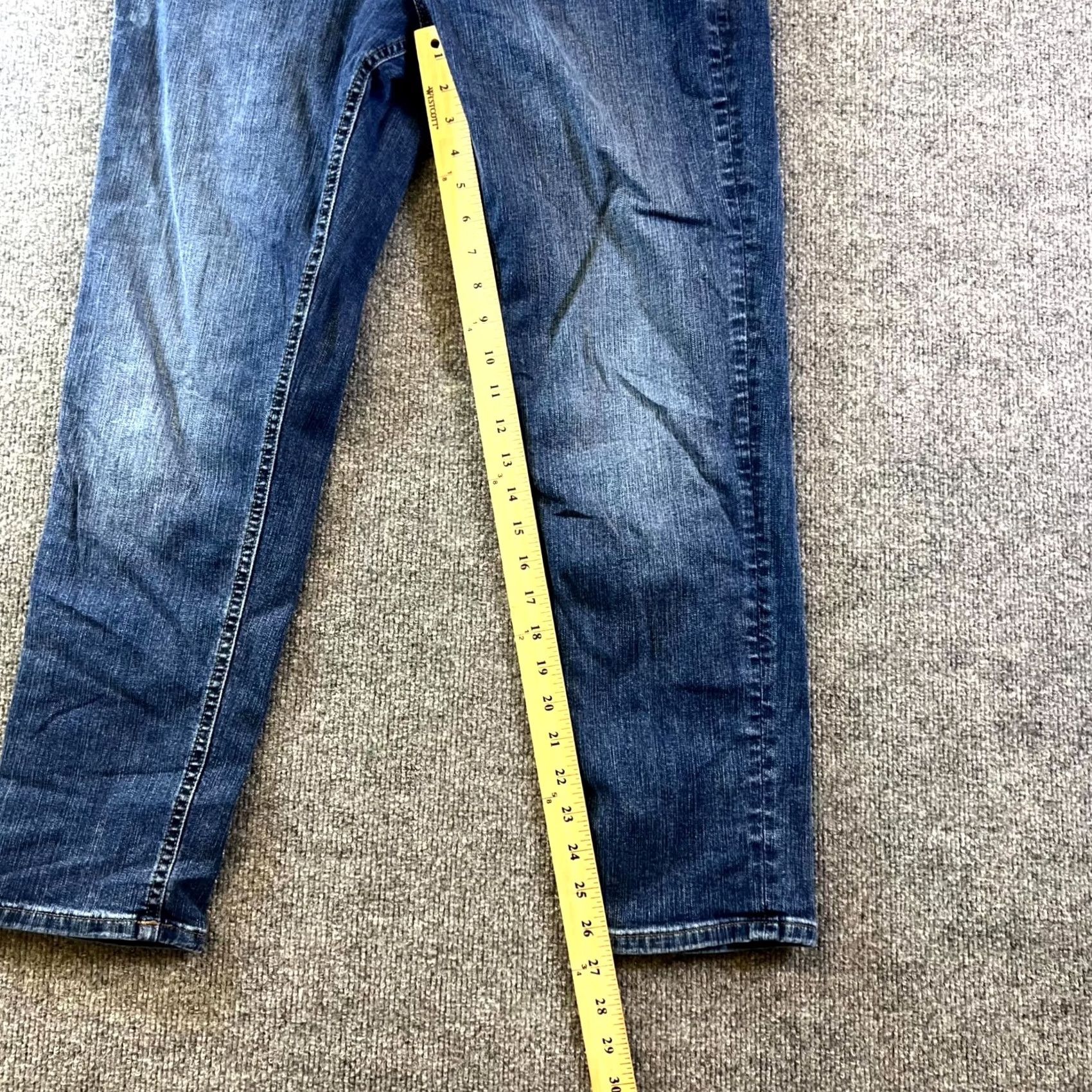 Vintage VINTAGE Maurices Jeans Womens 12 Blue Cotton Denim Straight Faded Travel Stretch Size 34" / US 12 / IT 48 - 3 Thumbnail
