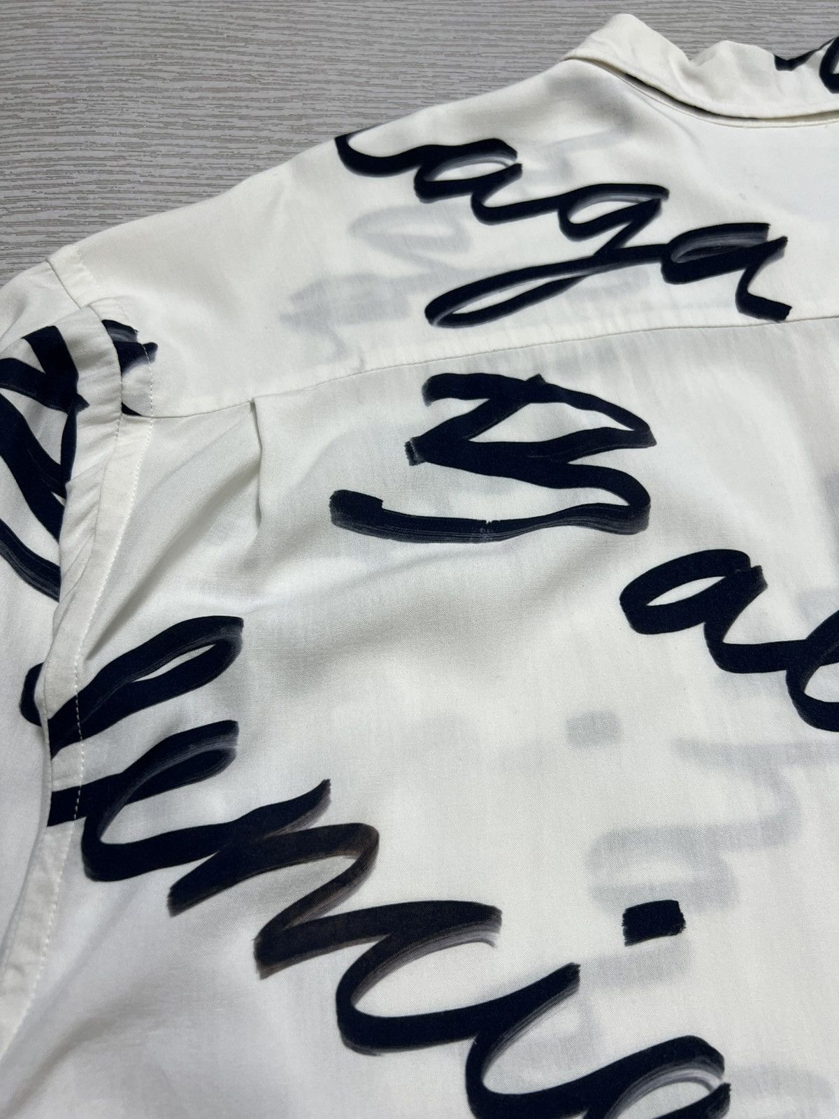 Balenciaga Balenciaga - Scribble Logo Button Up Longsleeve Shirt Size US S / EU 44-46 / 1 - 16 Thumbnail