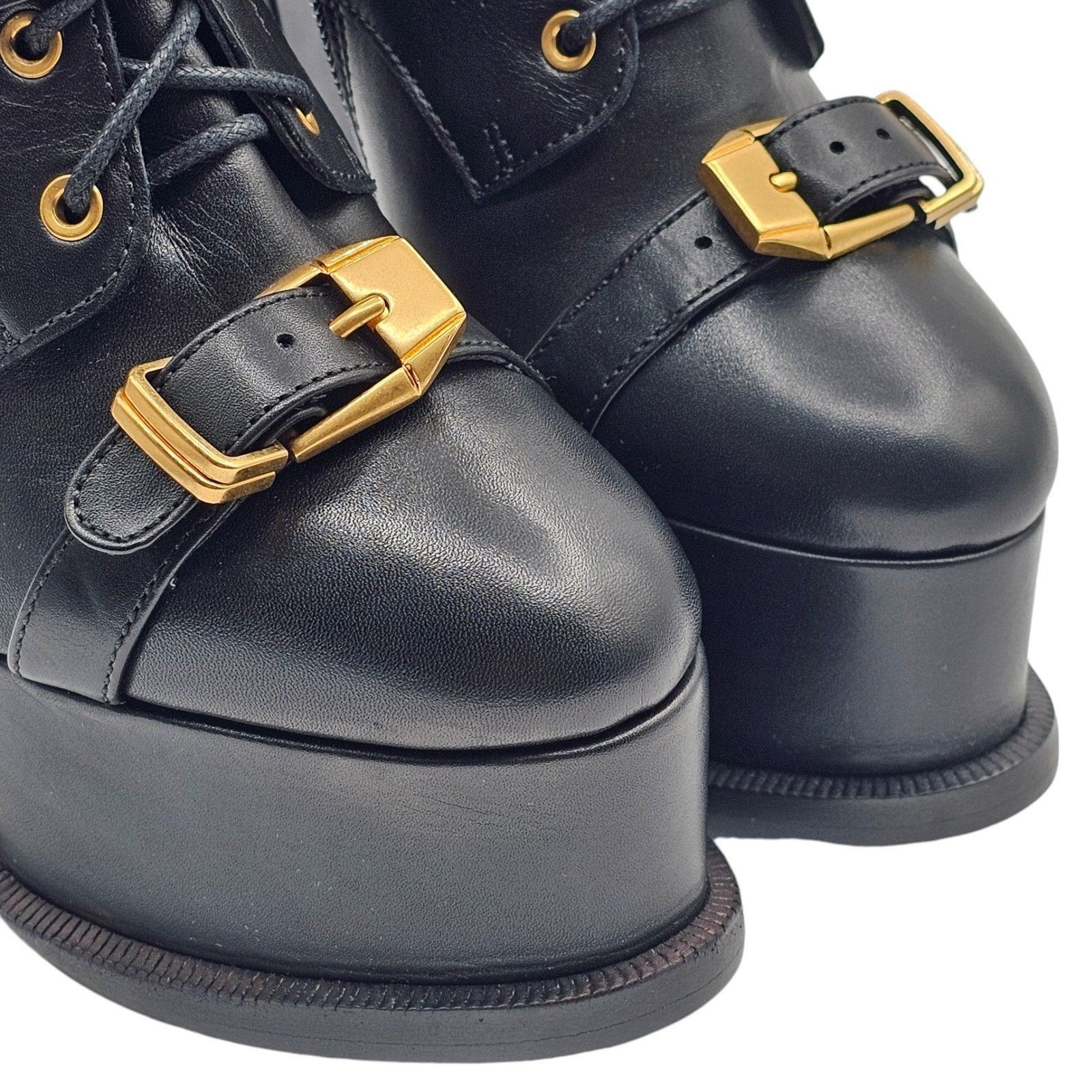 Versace Platform Boots - Nappa Leather - Black - Size 35.5 $2300 Size US 5.5 / IT 35.5 - 6 Thumbnail