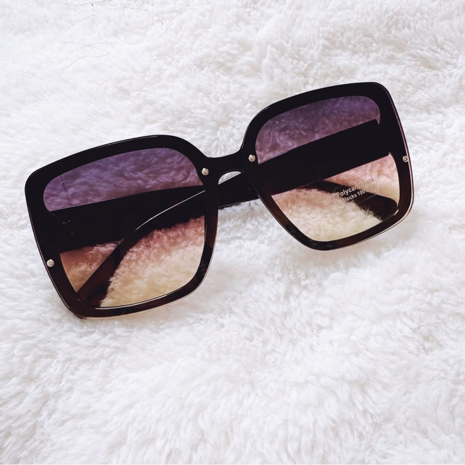 Other Abby Black & Pink Square Frame Sunglasses Size ONE SIZE - 3 Thumbnail