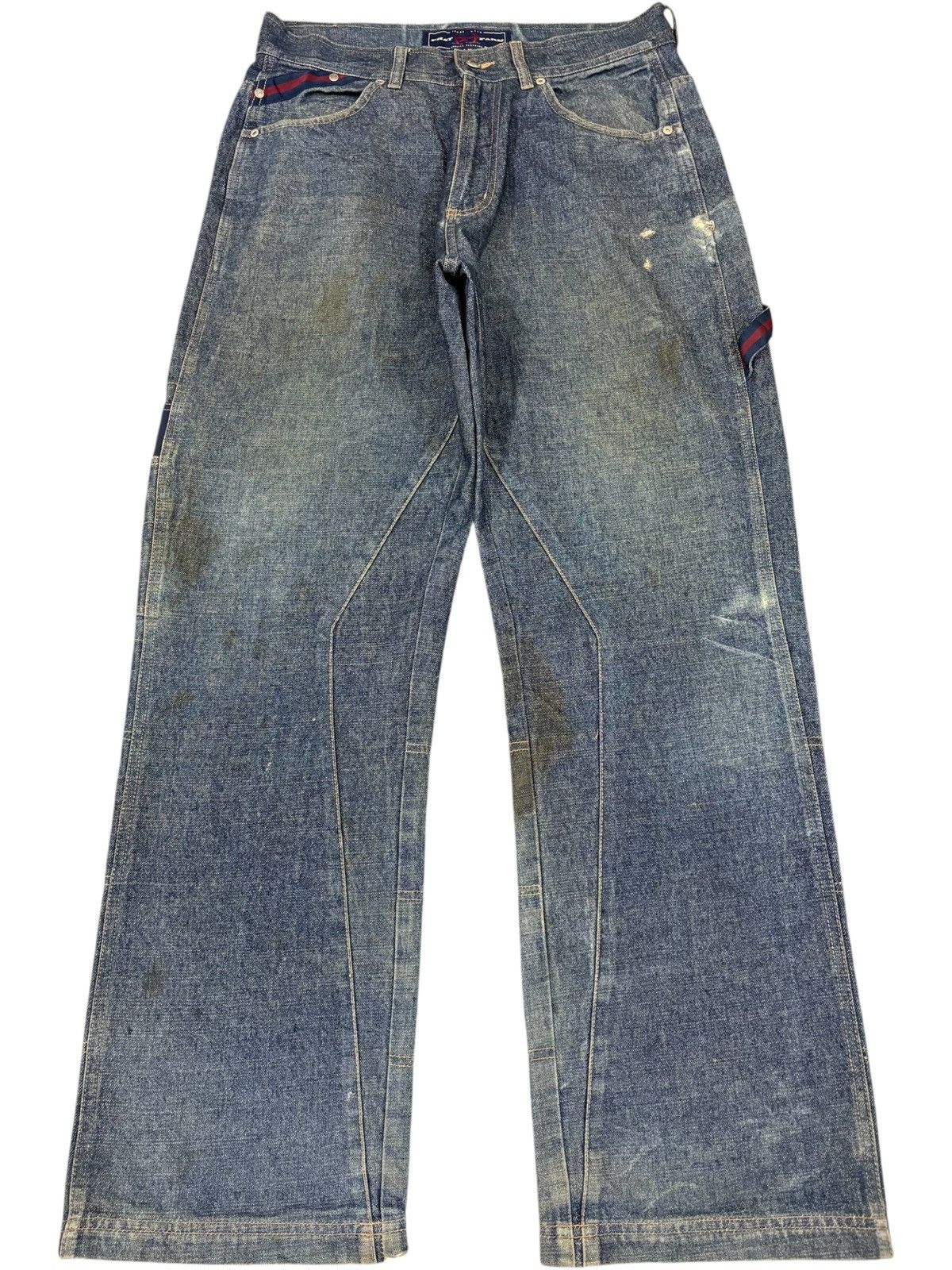 Phat Farm Vintage Phat Farm Carpenter Distressed Baggy Jeans Size US 34 / EU 50 - 1 Thumbnail