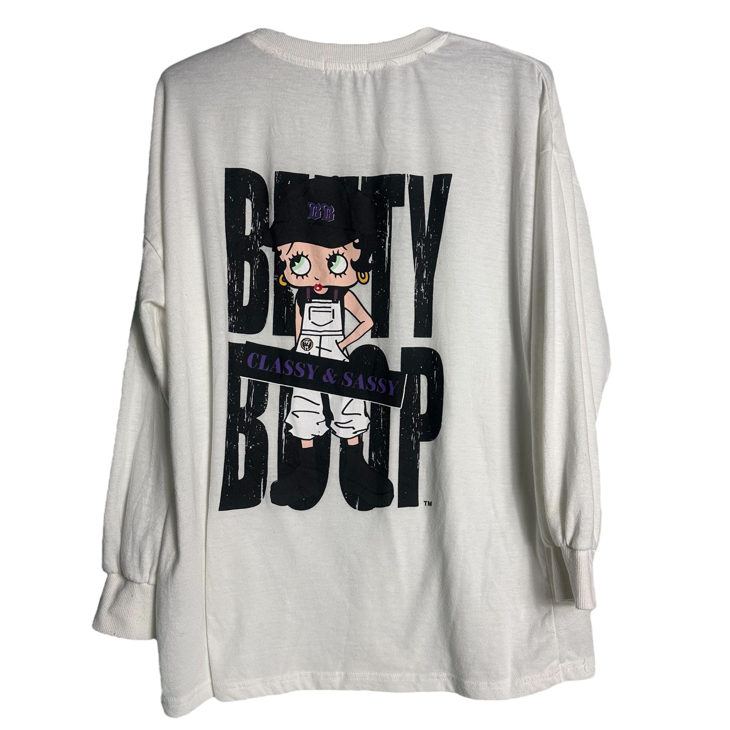 Anime × Cartoon Network × Vintage 🔥RARE🔥Betty Boop Spell Out Long Sleeve T-shirt Size US L / EU 52-54 / 3 - 1 Thumbnail