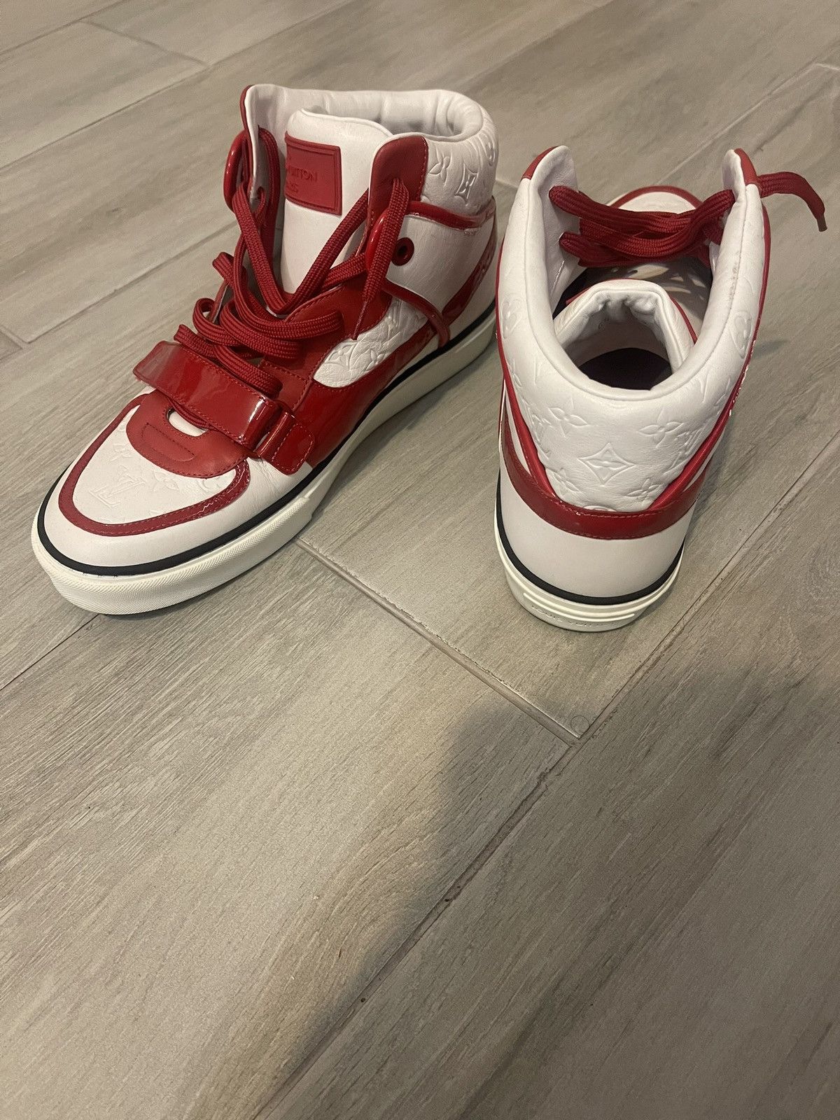 Louis Vuitton 2009 LOUIS VUITTON Calfskin Patent Tower High Top Sneakers Size US 8.5 / EU 41-42 - 12 Thumbnail