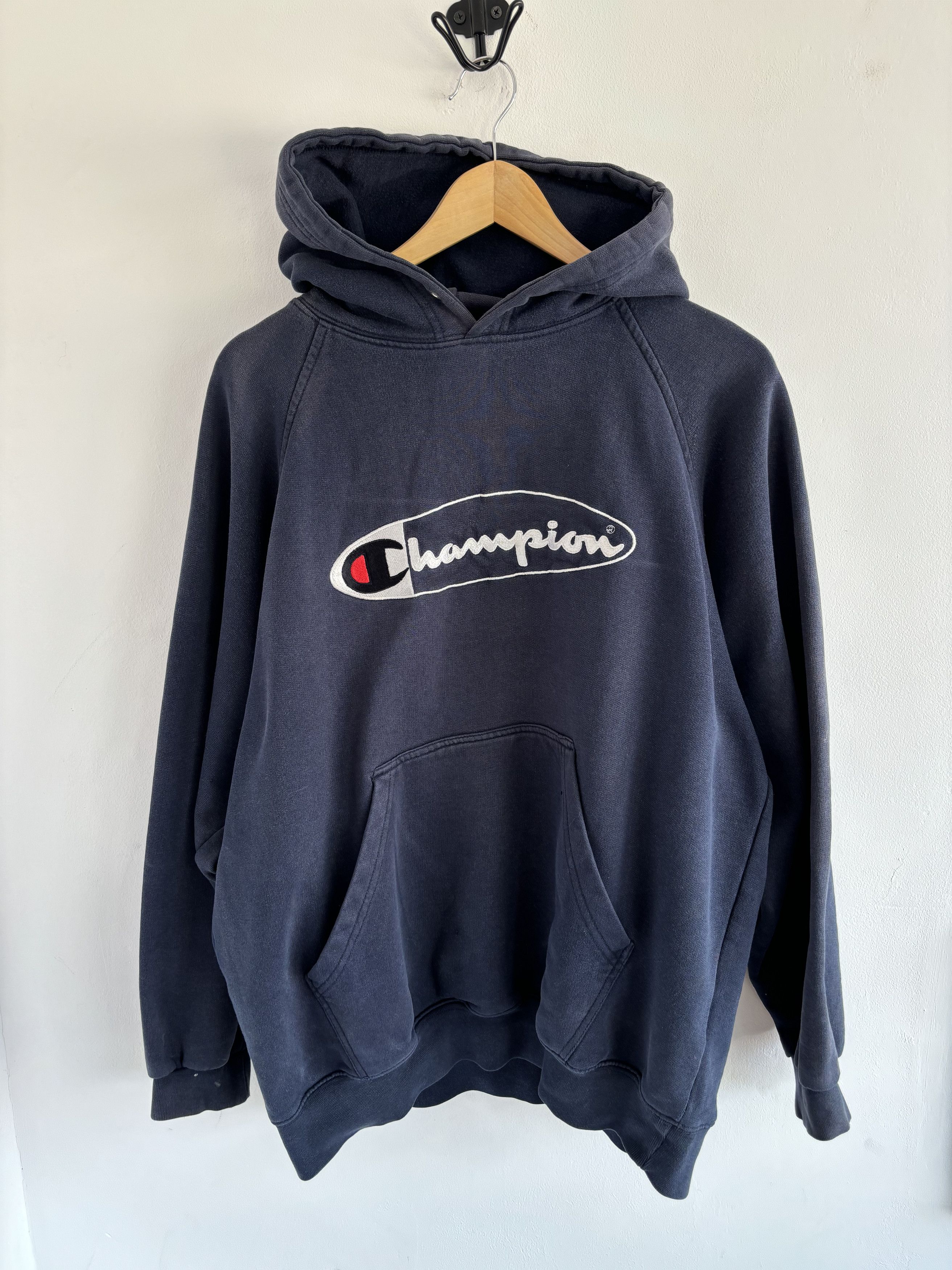 Champion × Vintage Vintage Champion Logo Hoodie Size US XL / EU 56 / 4 - 1 Thumbnail