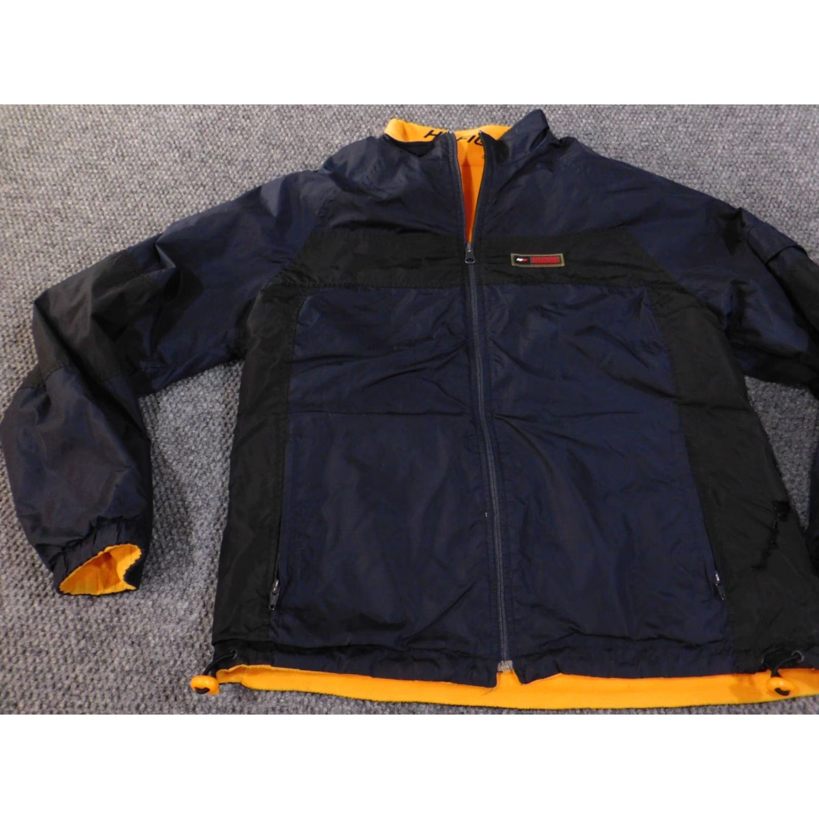 Tommy Hilfiger VINTAGE Tommy Hilfiger Jacket Mens Small Blue Reversible Fleece Yellow 90s Bomber Zip Size US S / EU 44-46 / 1 - 3 Thumbnail
