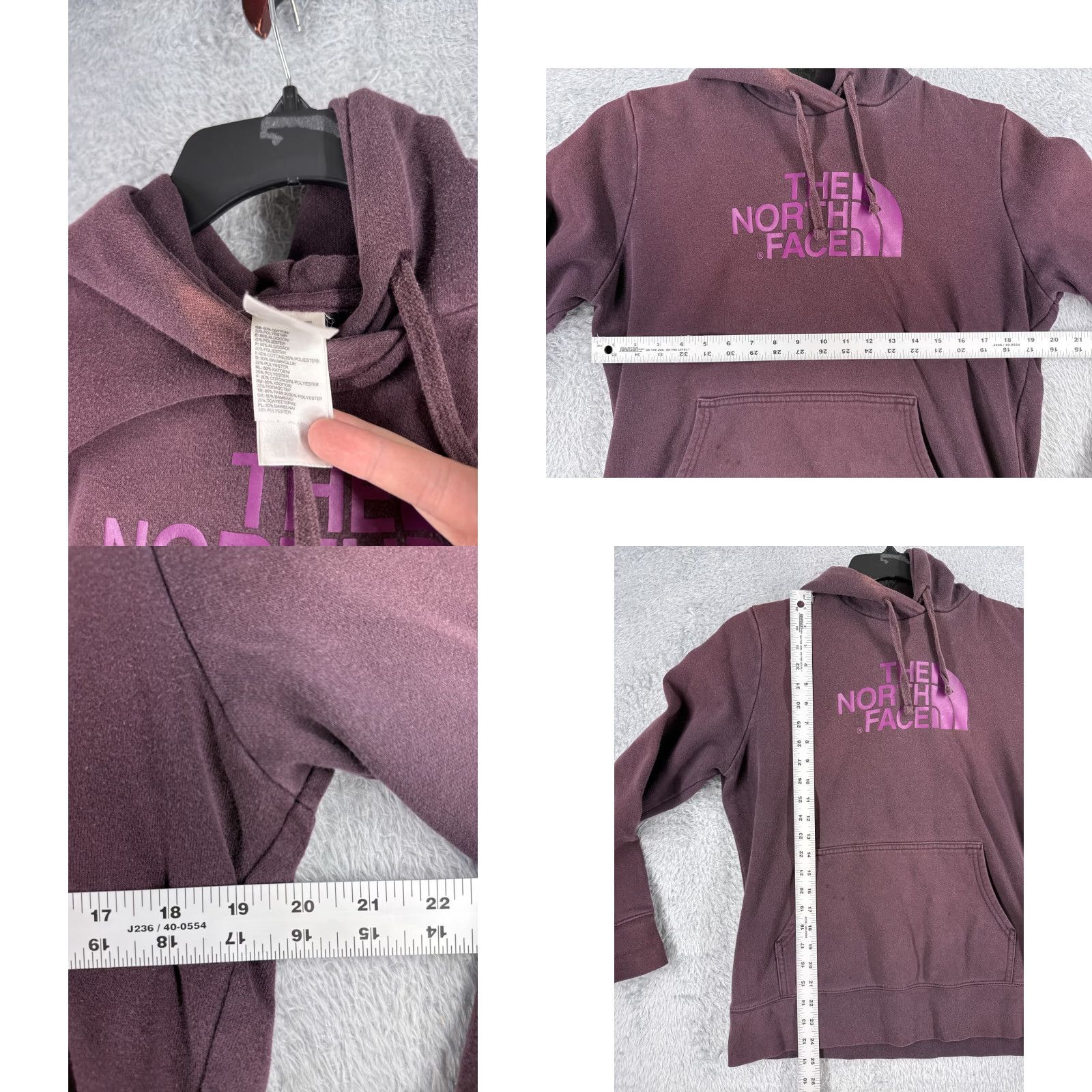 The North Face VINTAGE The North Face Hoodie Adult L Red Logo Solid Pullover Crew Neck Pockets 36in Chest Mens/ Womens Size L / US 10 / IT 46 - 8 Thumbnail