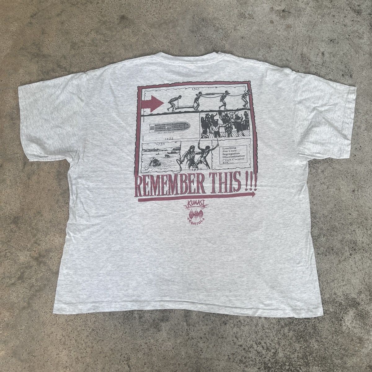 Rap Tees VTG. 90s REMEMBER THIS KUMASI KREATIONS Black History Tee XL Size US XL / EU 56 / 4 - 5 Thumbnail