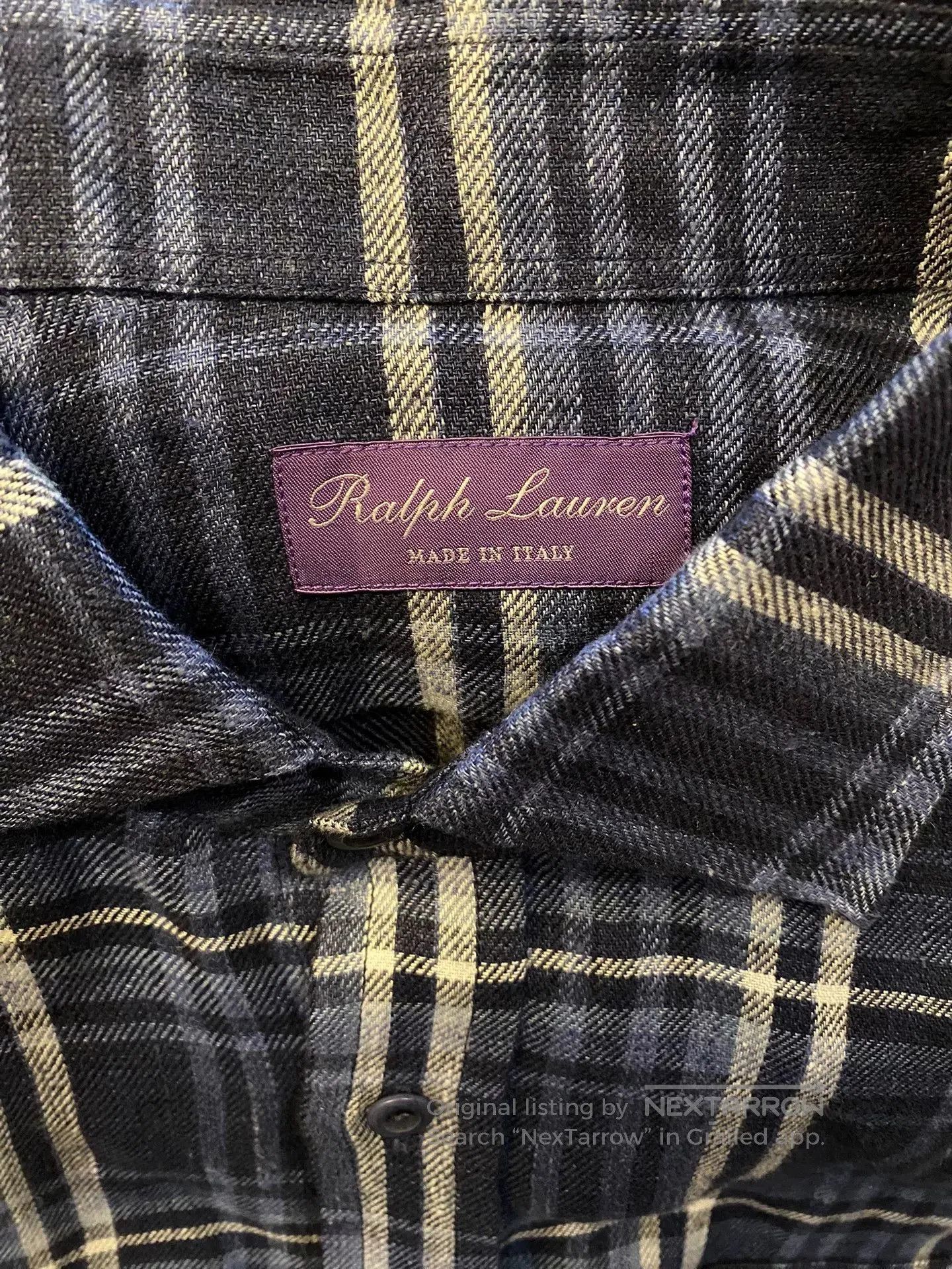 Ralph Lauren Purple Label Ralph Lauren Purple Label Linen Plaid Shirt. Size US L / EU 52-54 / 3 - 4 Thumbnail