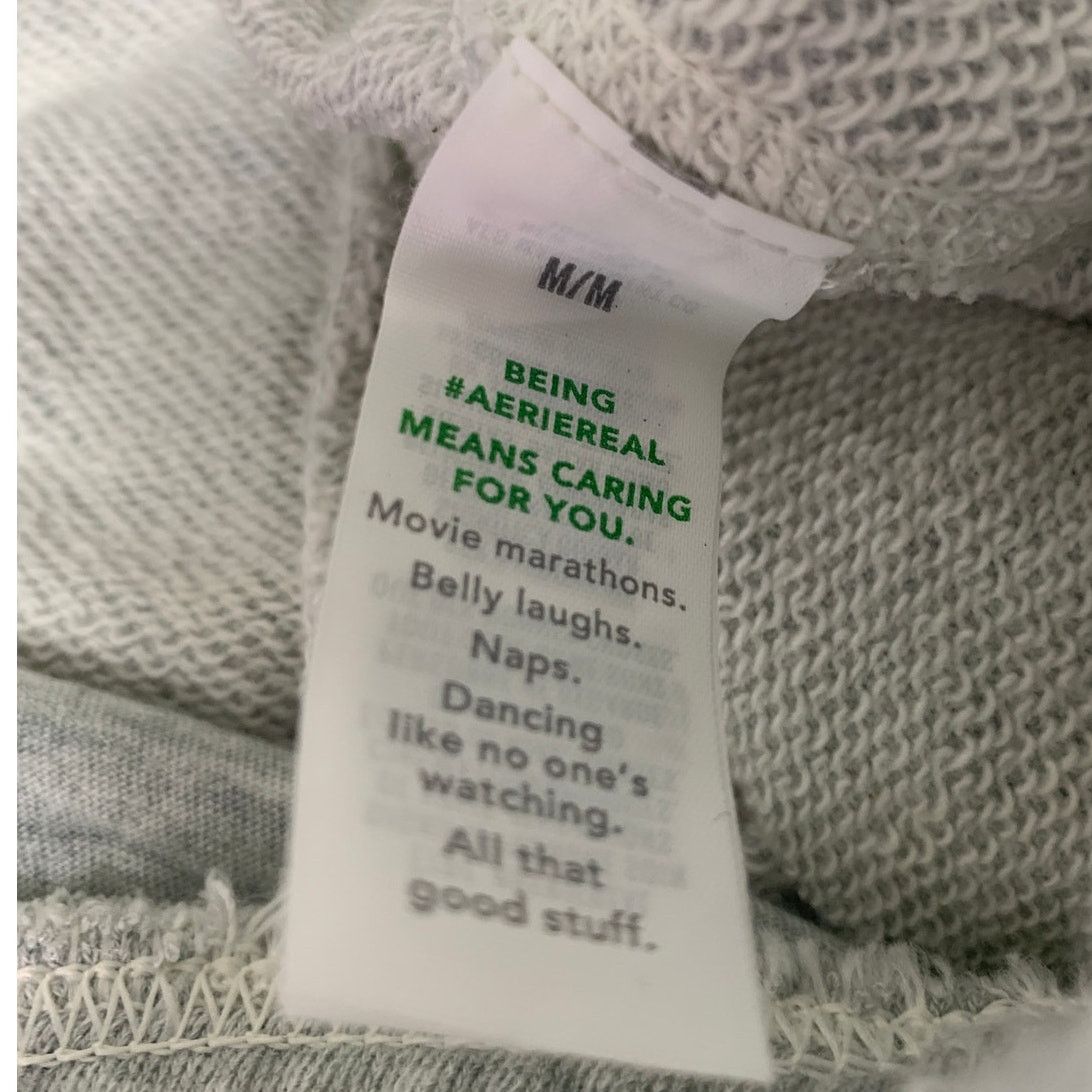 American Eagle Outfitters New Aerie Medium Waist Heathered Gray Jogger Sweatpants Size 30" / US 8 / IT 44 - 5 Thumbnail