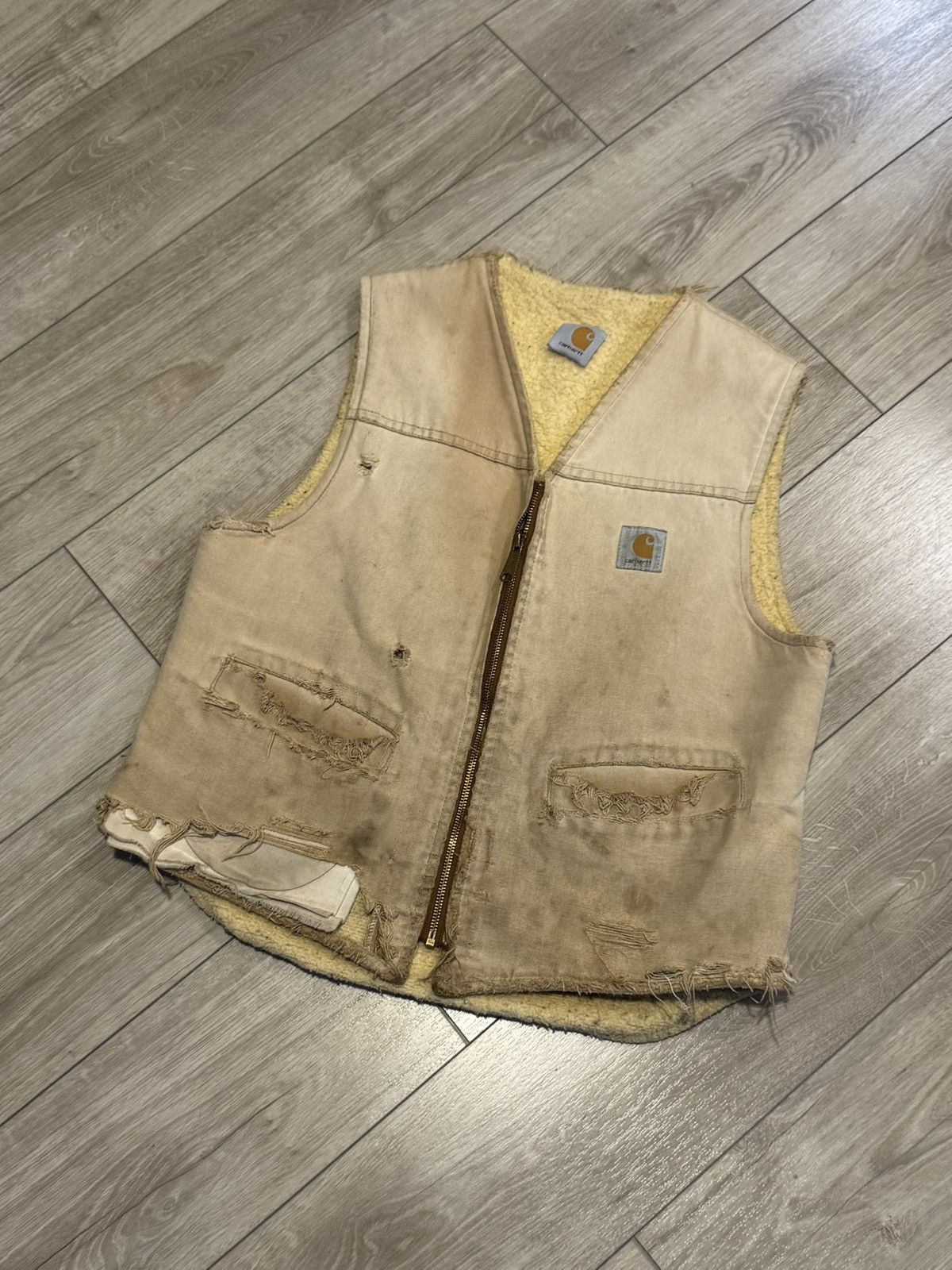 Carhartt Distressed Carhartt Vest Size US L / EU 52-54 / 3 - 1 Thumbnail