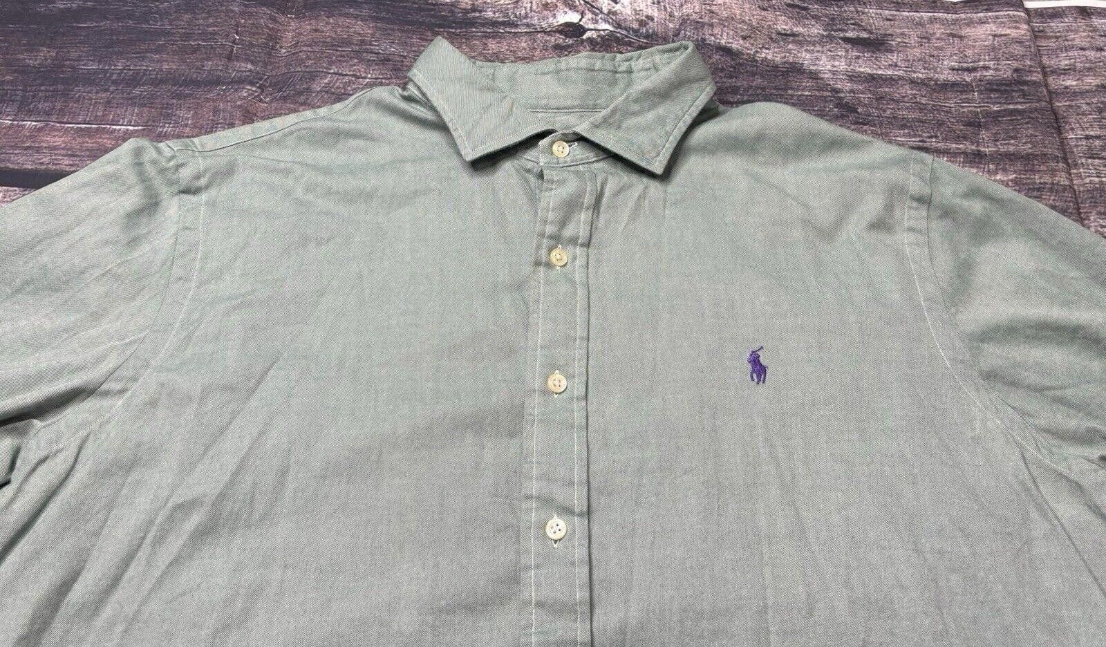Polo Ralph Lauren Polo Ralph Lauren Shirt Men's XL Green Long Sleeve Button Up Size US XL / EU 56 / 4 - 4 Thumbnail