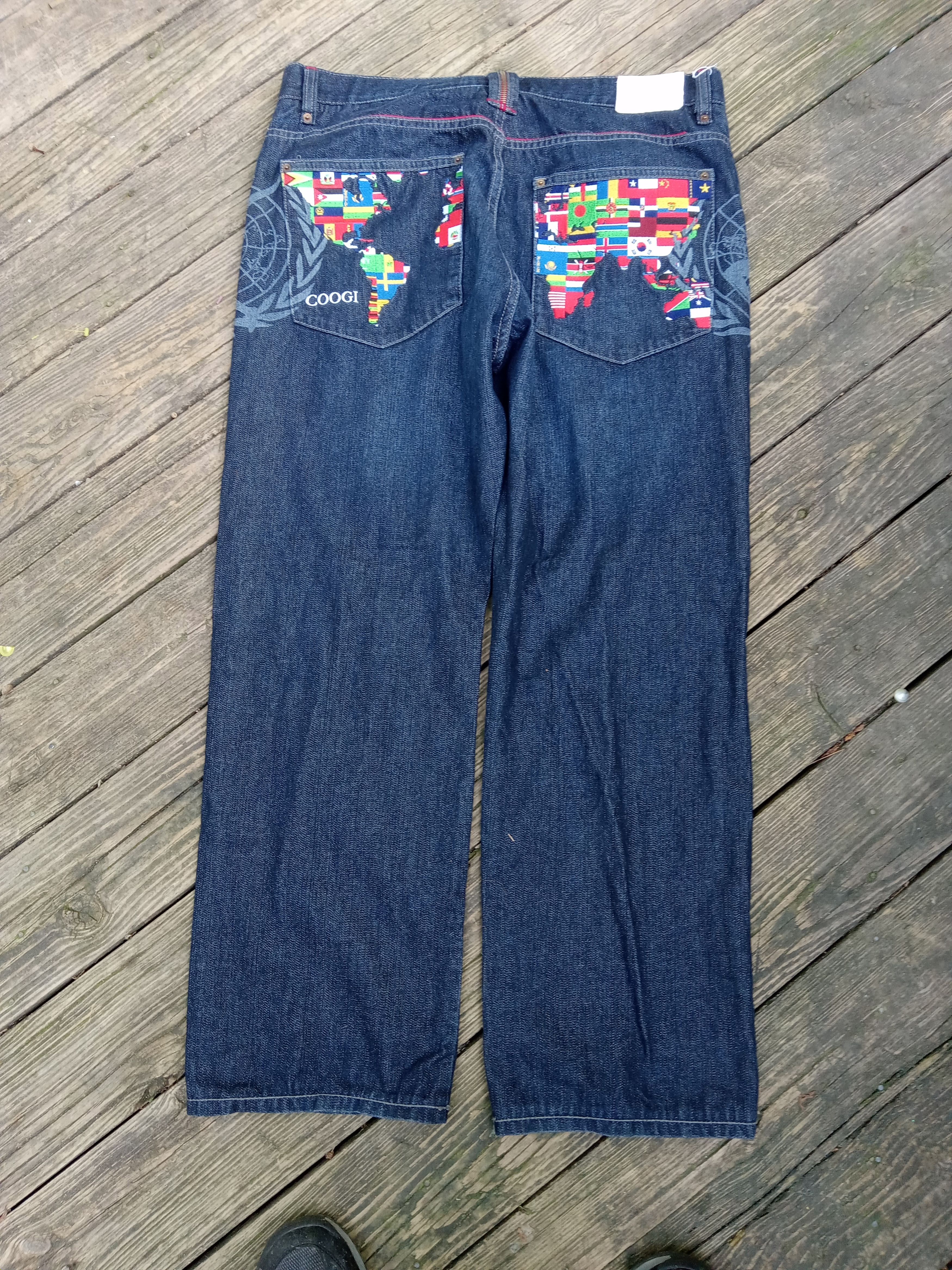 Coogi geography jeans