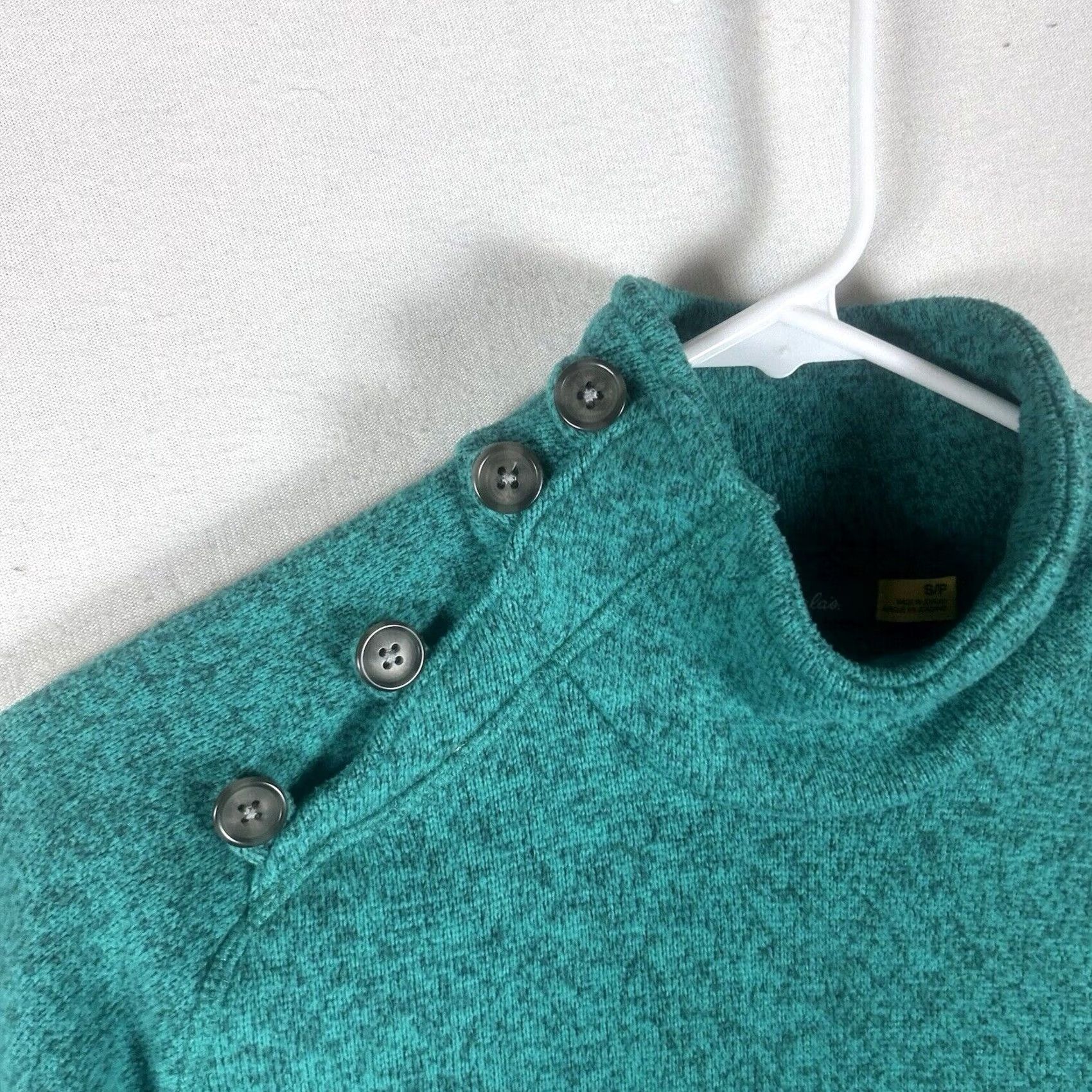 Vintage Cabela's Fleece Pullover Mock Neck Sweater Womens Small Zip Pouch Pocket Green Size S / US 4 / IT 40 - 2 Thumbnail