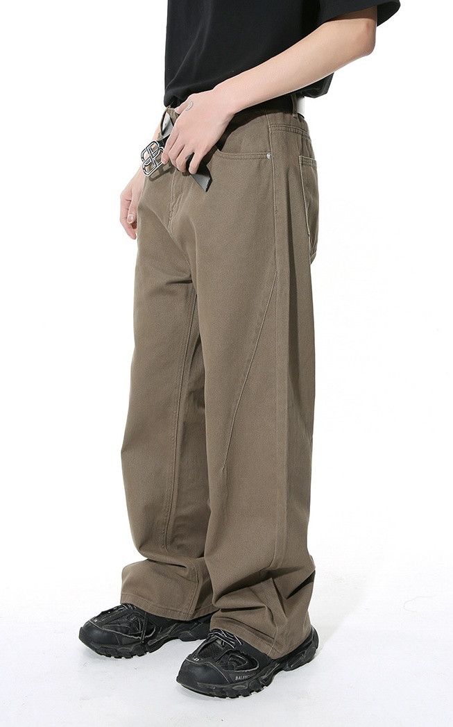 Japanese Brand × Jean Brown simple straight loose versatile jeans Size US 32 / EU 48 - 4 Thumbnail