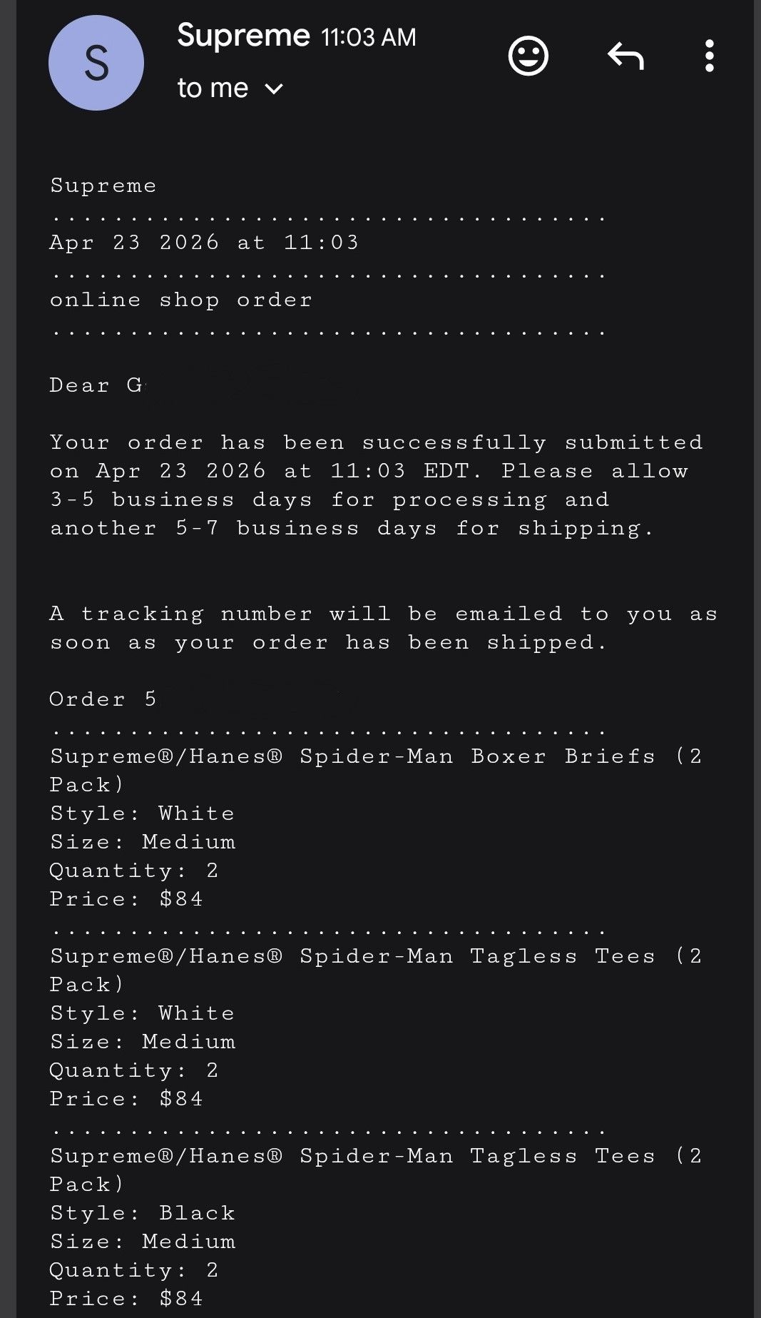 Hanes × Supreme Supreme x Hanes Spider-Man Tagless Tees 2-Pack White SS26 Size US M / EU 48-50 / 2 - 2 Thumbnail