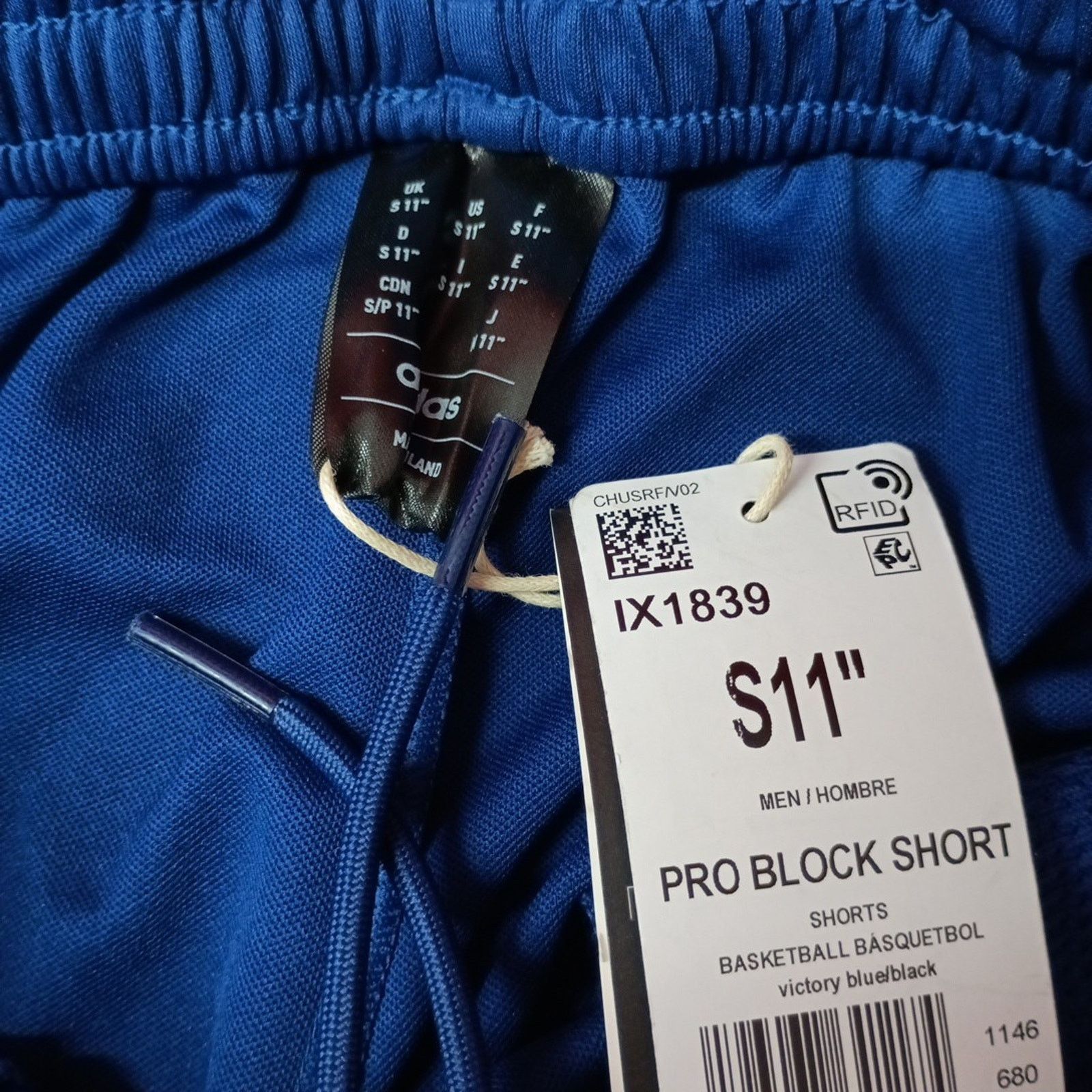 Adidas Men adidas Pro Block Aeroready Basketball Shorts Size S Blue Size US 28 / EU 44 - 4 Thumbnail