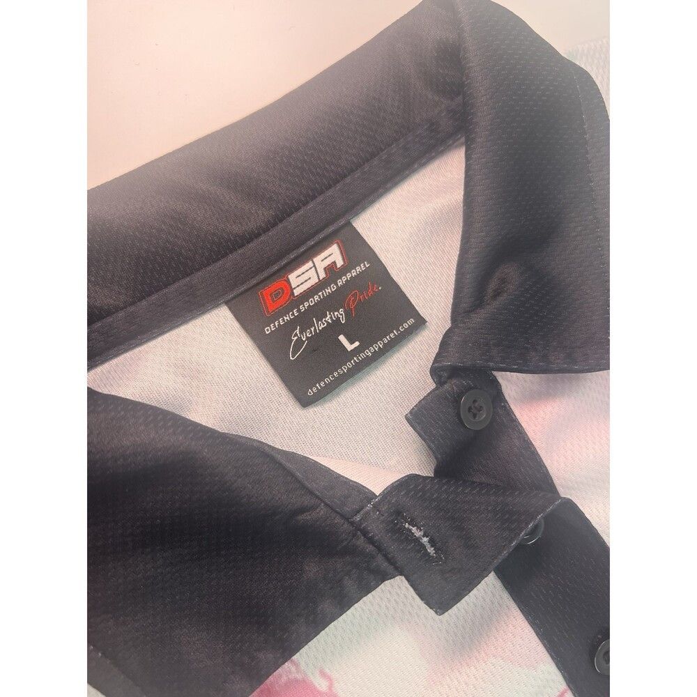 Other DSA Military Memorial Polo Golf Shirt L Pink Black Soldier Size L / US 10 / IT 46 - 8 Thumbnail