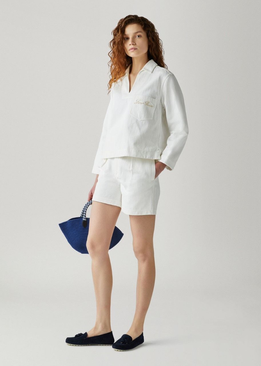 Loro Piana o1srvl11e0424 Shorts in White Size 36" / US 14 / IT 50 - 3 Thumbnail
