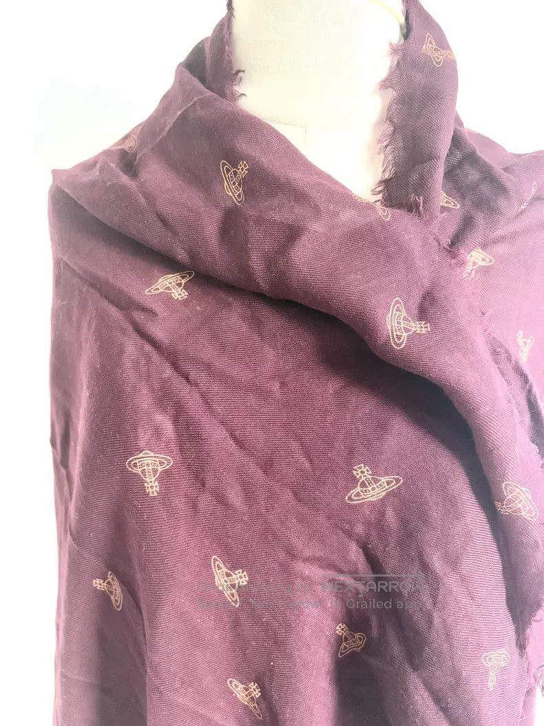 Vivienne Westwood Vivienne Westwood Vintage Burgundy Full Print Saturn Large Size ONE SIZE - 3 Thumbnail