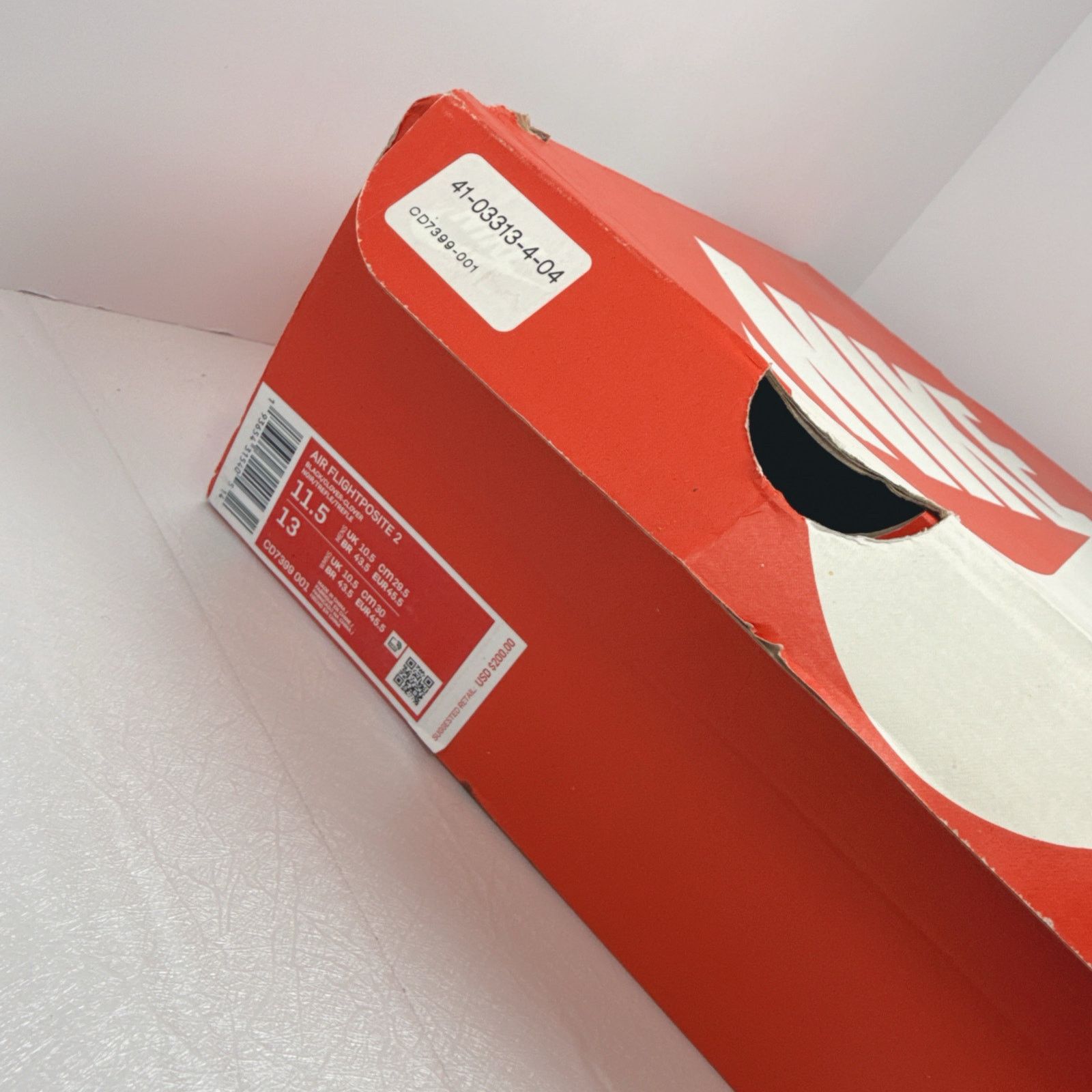 Nike Nike Air Flightposite 2 CD7399-001 | Clover | 11.5 Size US 11.5 / EU 44-45 - 9 Thumbnail