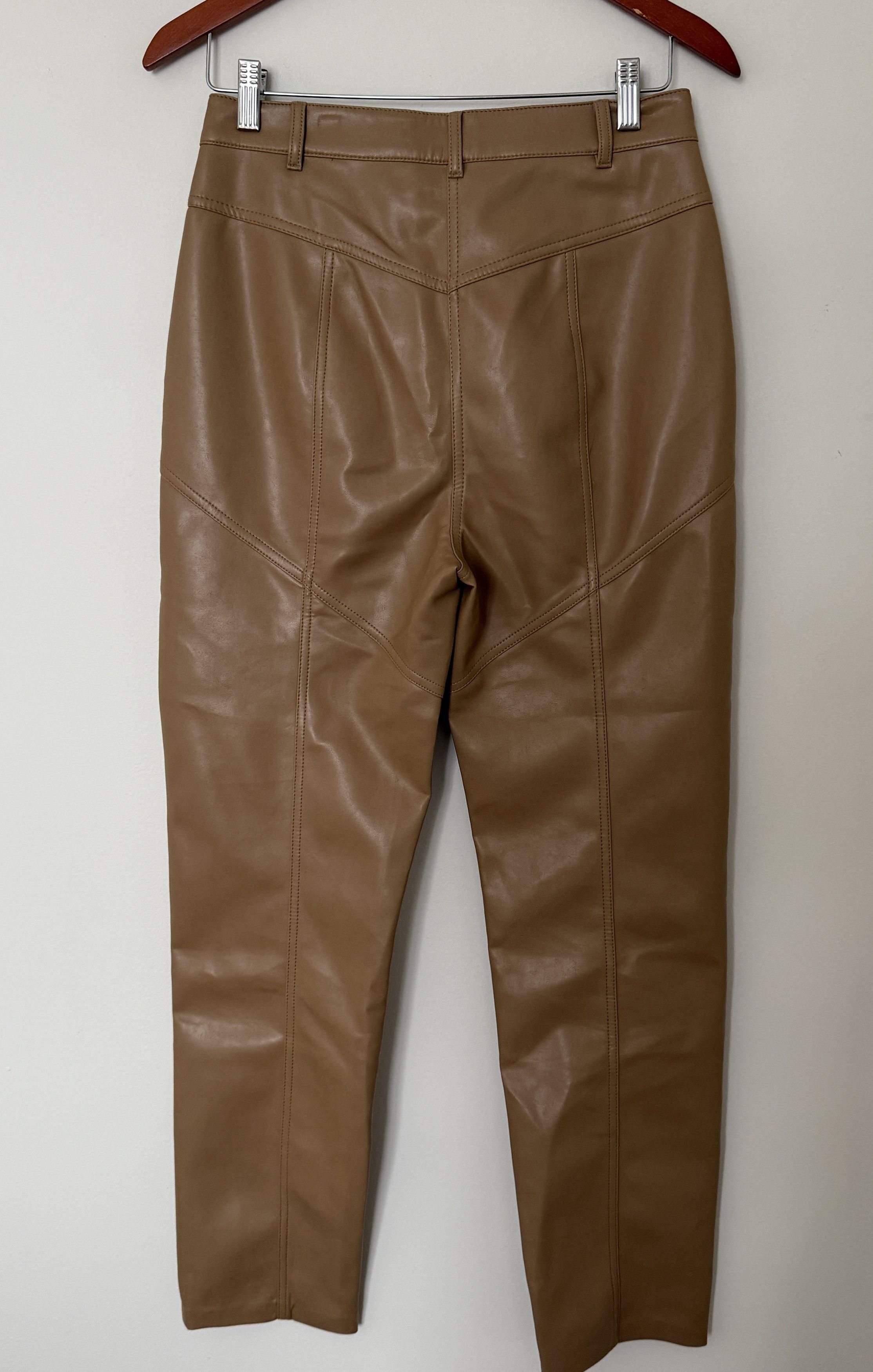 Other Wilfred Rebel High Waisted Vegan Leather Pants Camel Size 30" / US 8 / IT 44 - 4 Thumbnail
