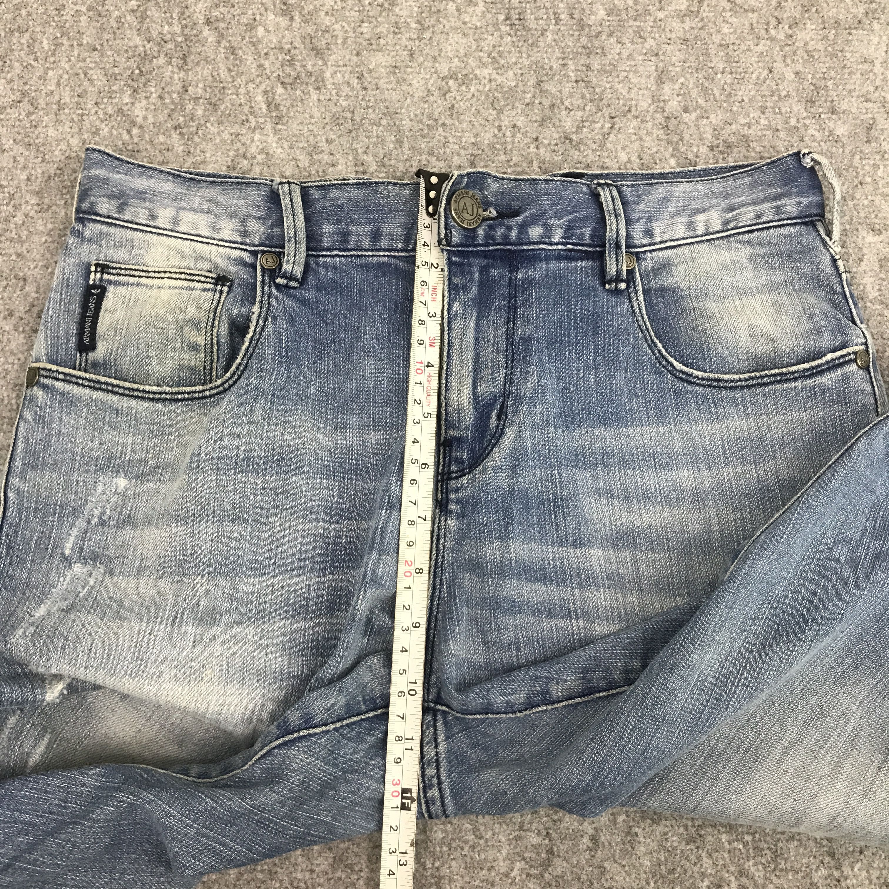 Armani × Giorgio Armani ARMANI JEANS DISTRESSED DESIGN DENIM JEANS Size US 30 / EU 46 - 10 Thumbnail