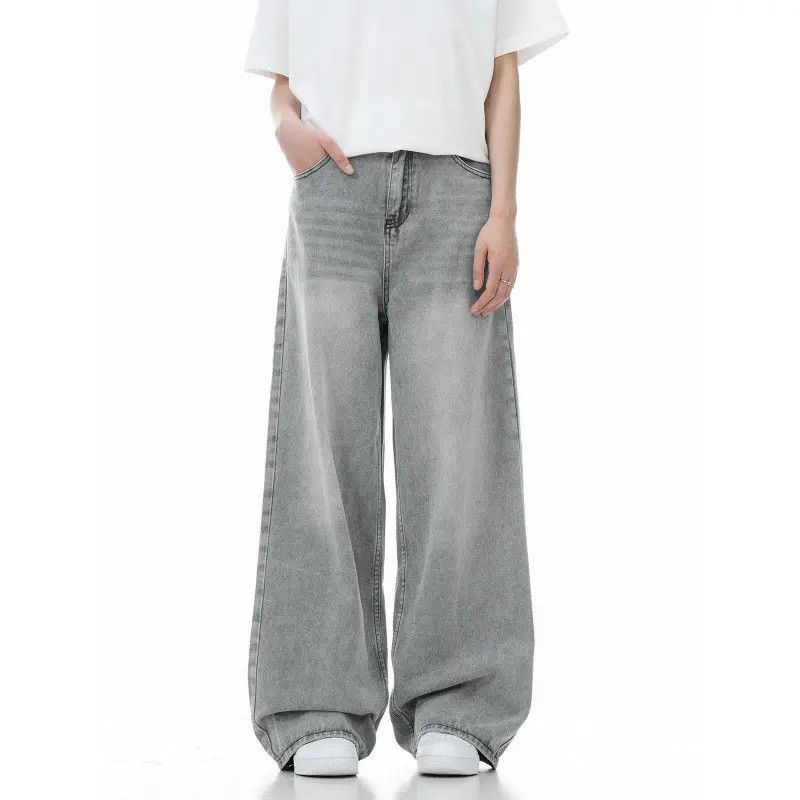 Japanese Brand Loose casual wide leg straight leg jeans Size US 32 / EU 48 - 1 Thumbnail