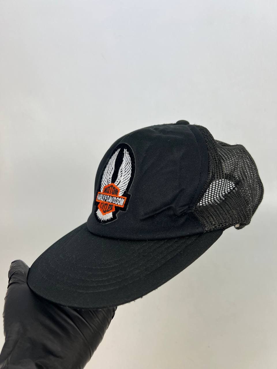 Harley Davidson Vintage punk rock y2k Harley davidson Cap black fire hat Size ONE SIZE - 3 Thumbnail