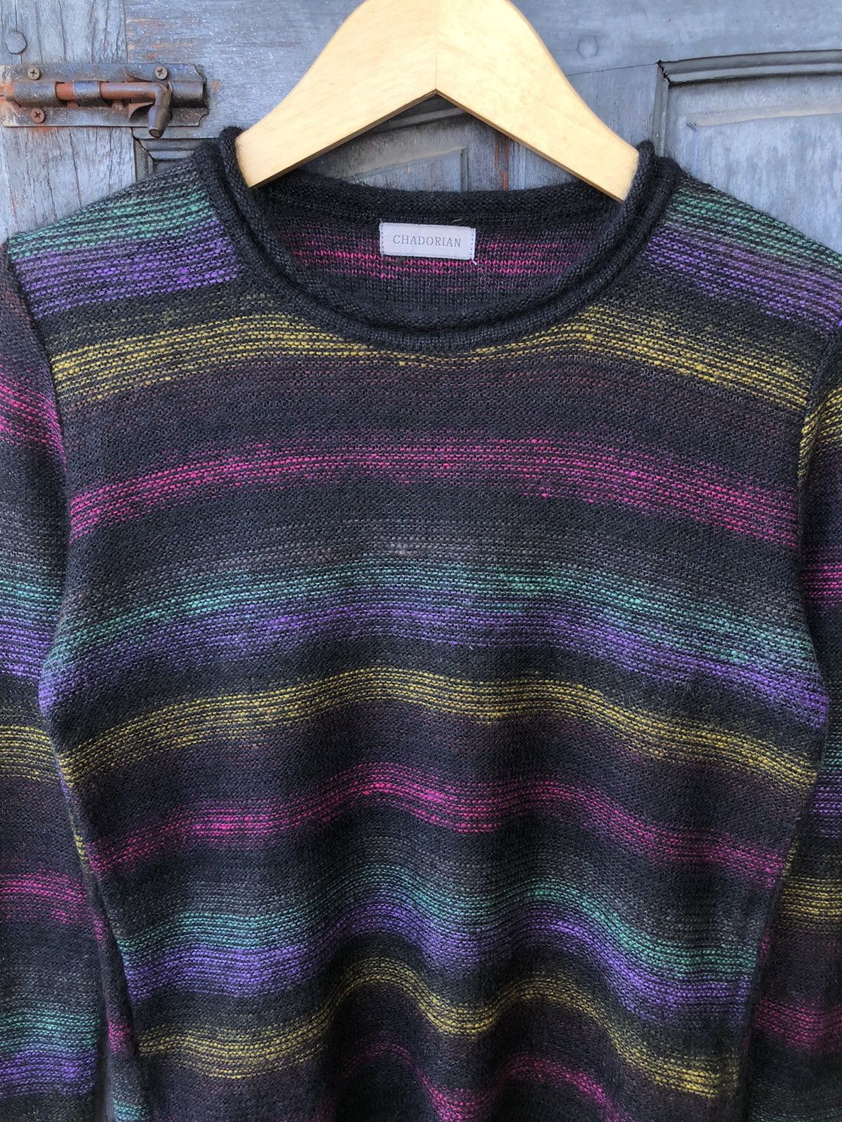 If Six Was Nine Chadorian Japanese Mohair Rainbow Psychedelic Stripe Style Size US M / EU 48-50 / 2 - 6 Thumbnail