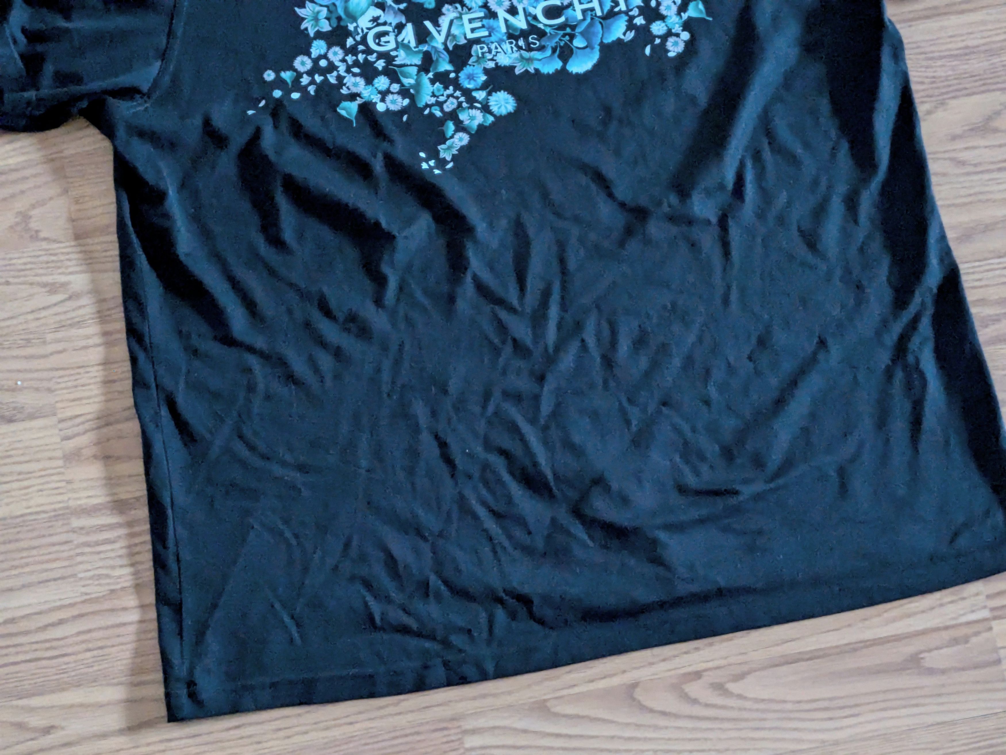 Givenchy Givenchy Floral Tshirt Black Blue Medium Short Sleeve Size US M / EU 48-50 / 2 - 4 Thumbnail